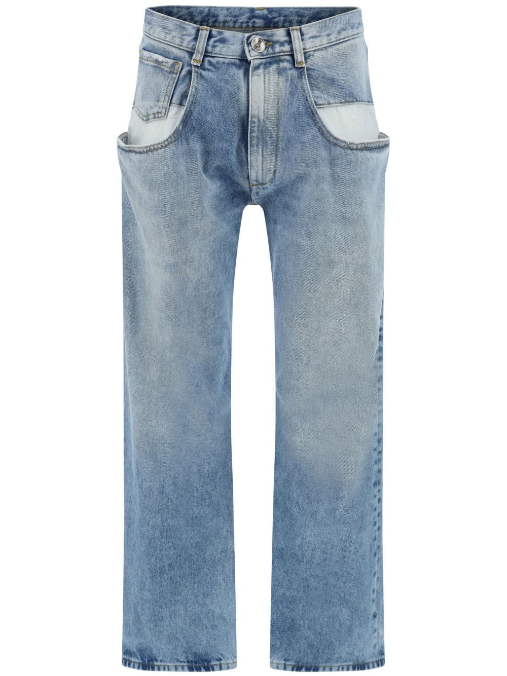 Maison Margiela Oversized - Pocket Denim Jeans — Light Blue