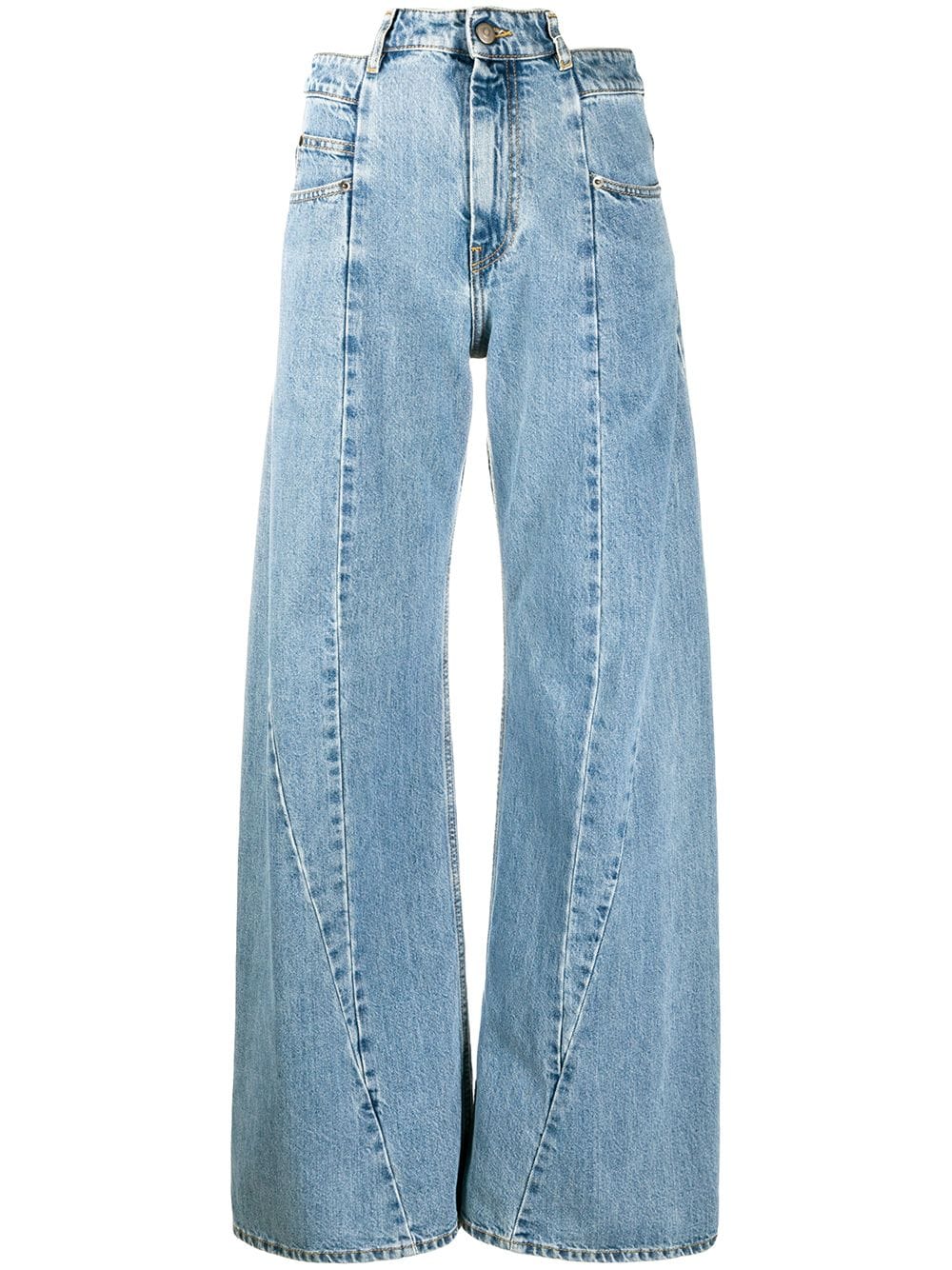 Maison Margiela Wide - Leg Denim Jeans — light blue