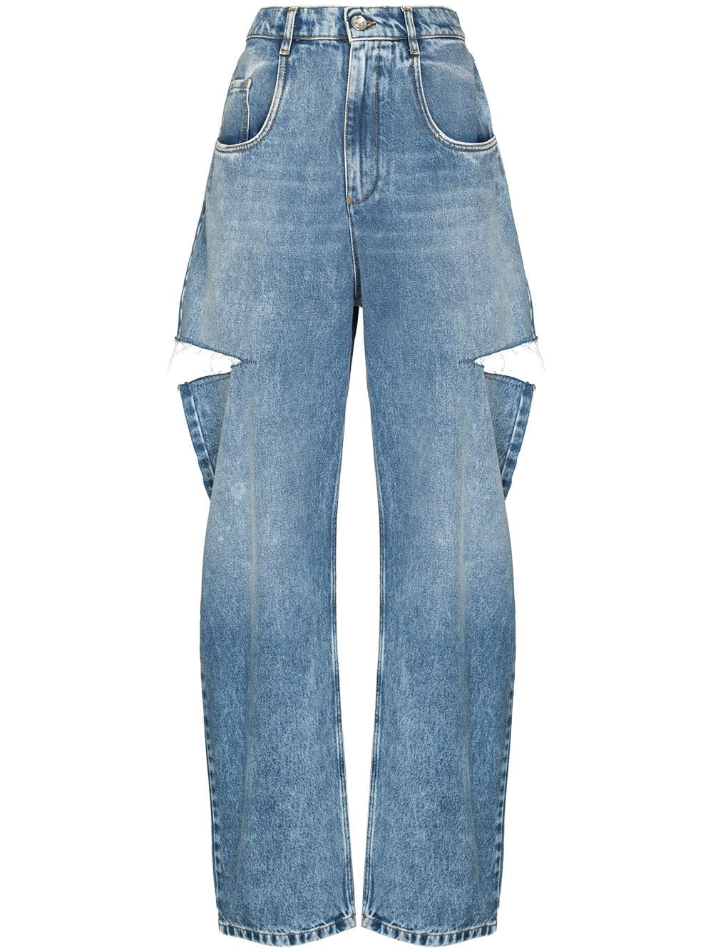 Maison Margiela Cut - Out Cargo Jeans — Blue