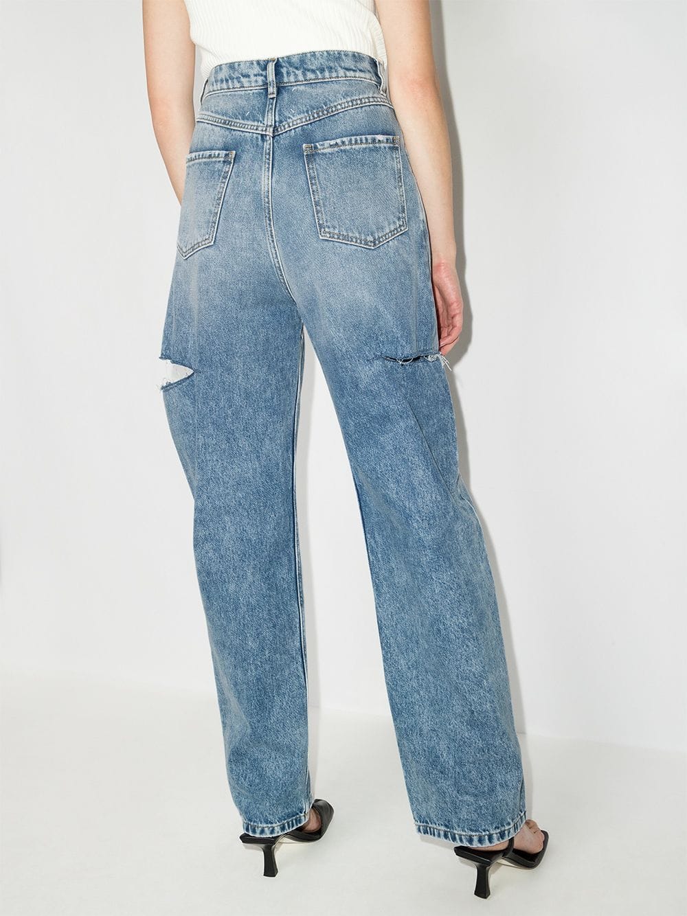Maison Margiela Cut - Out Cargo Jeans — Blue
