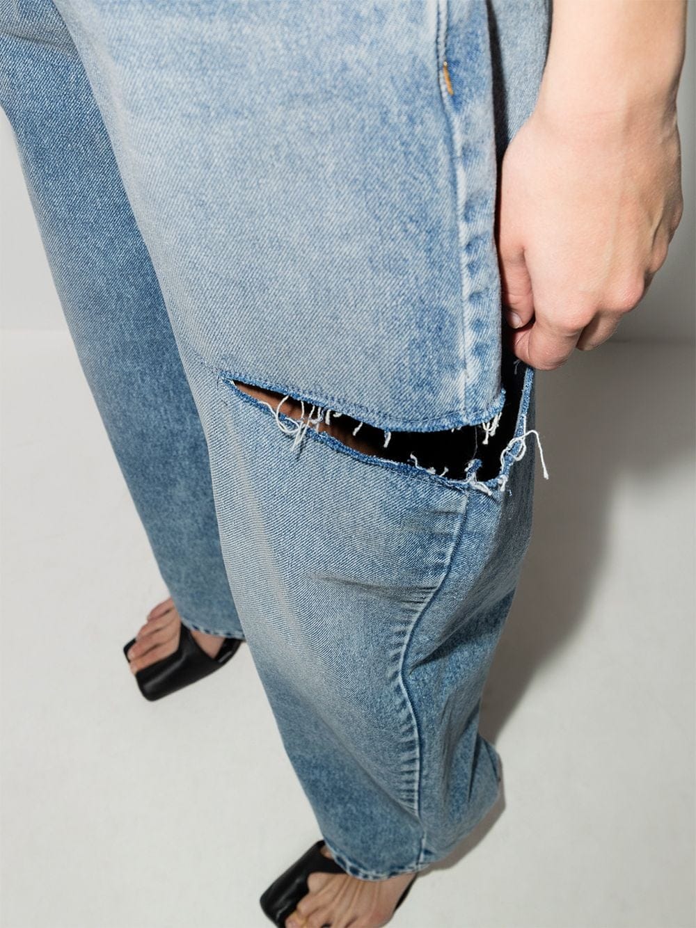 Maison Margiela Cut - Out Cargo Jeans — Blue
