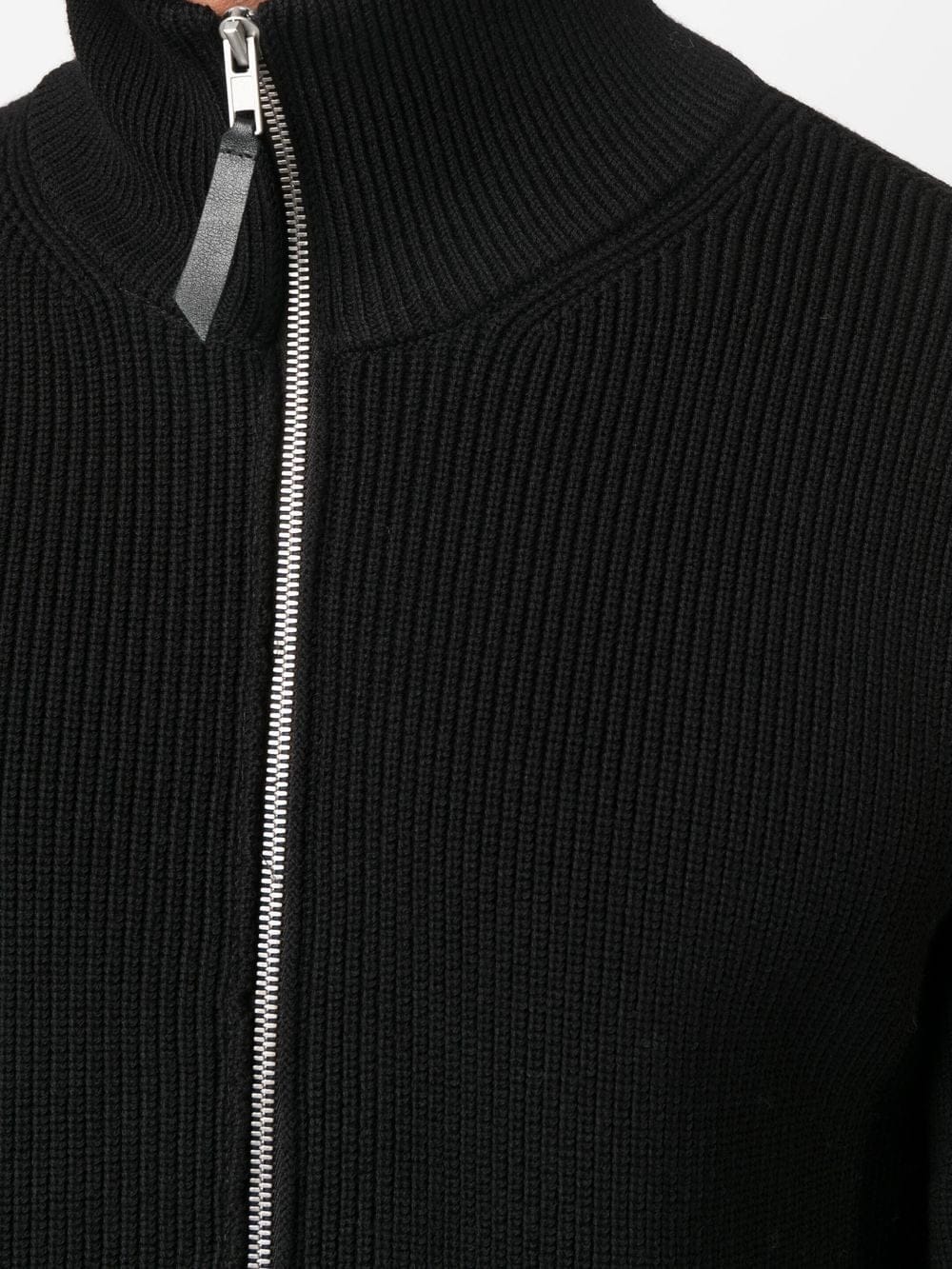 Maison Margiela Ribbed Wool Cardigan — Black