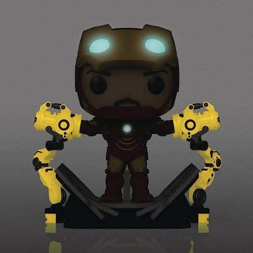 Funko Pop! 905 - Marvel Iron Man with Gantry Glow - in - the - Dark Deluxe Vinyl Bobble Head - PX