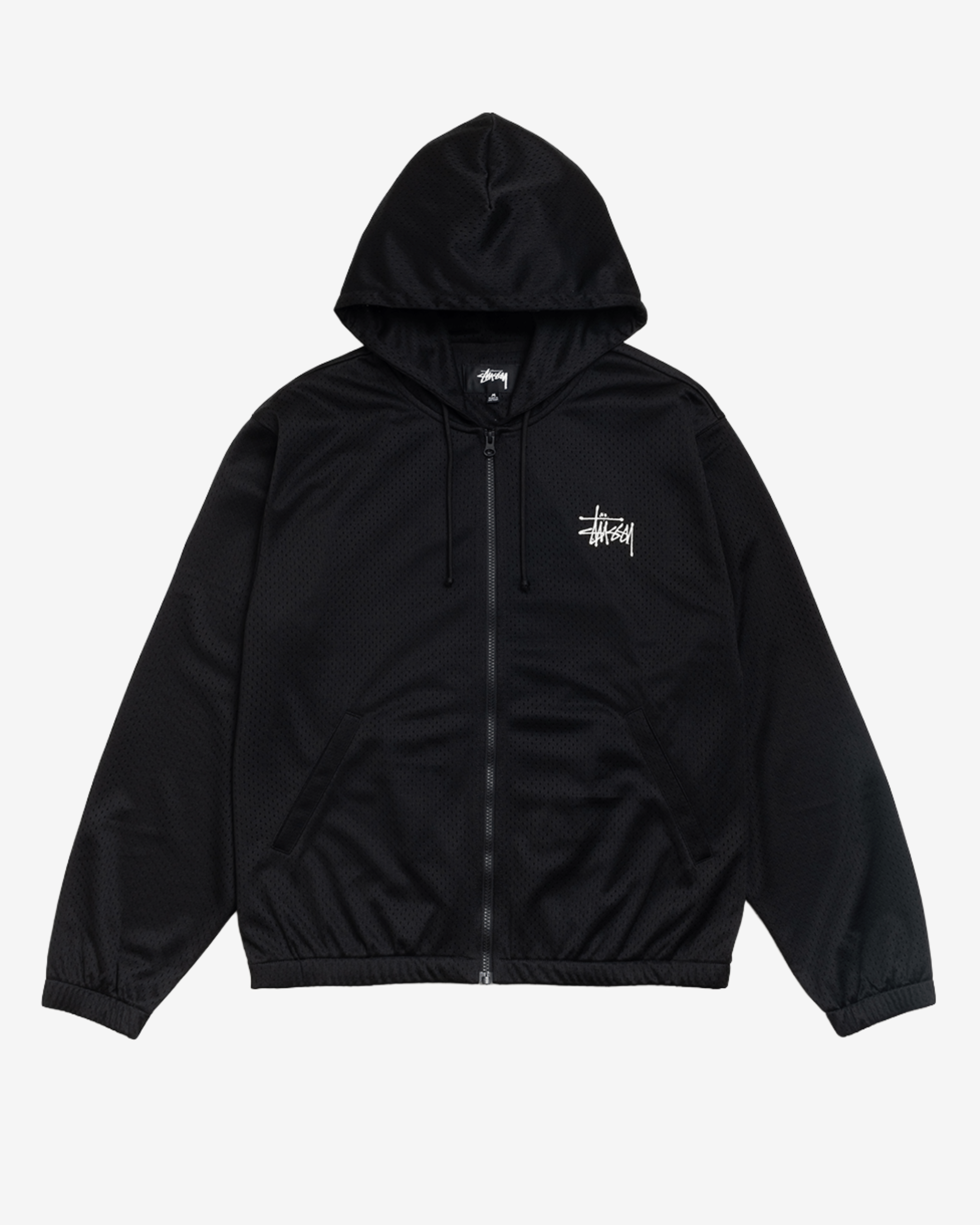 Stüssy - Men's Athletic Mesh Zip Hood - (Black)