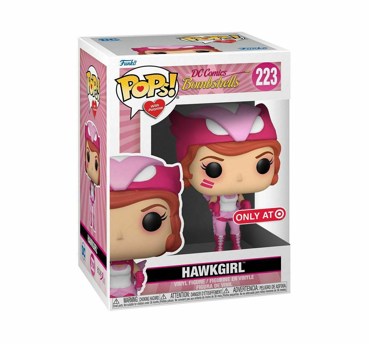 Funko (Light Box Damage) Funko Pop! DC Comics Bombshells Hawkgirl (Cancer Awareness) (Exclusive) #223