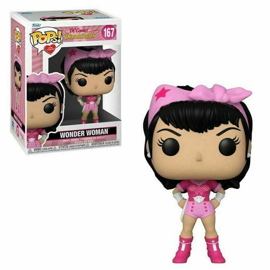 Funko Pop! With Purpose DC Comics Bombshells Wonder Woman (Breast Cancer Awareness) #167