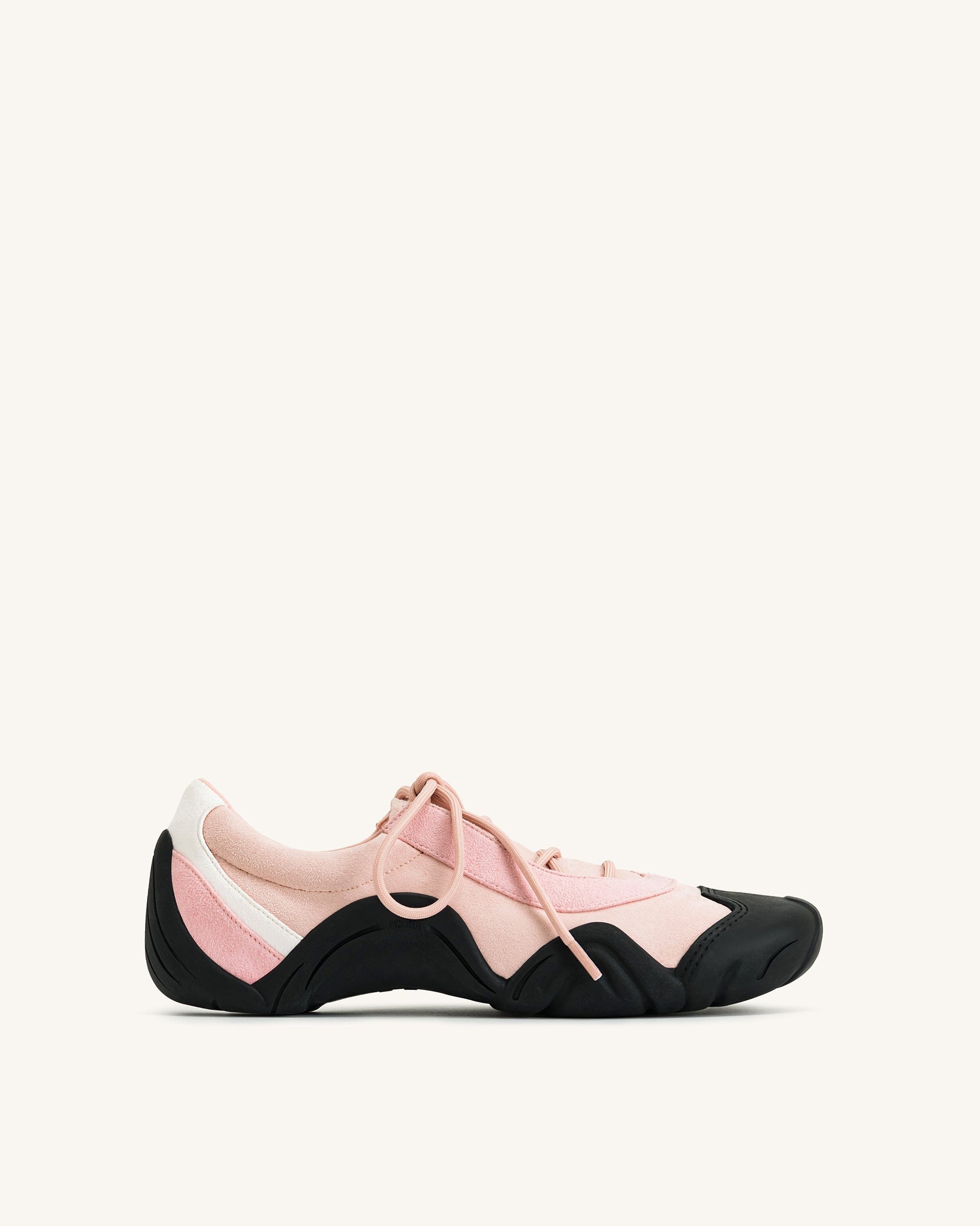 Jw Pei Caitlin Lace Up Ballerina Sneakers Pink