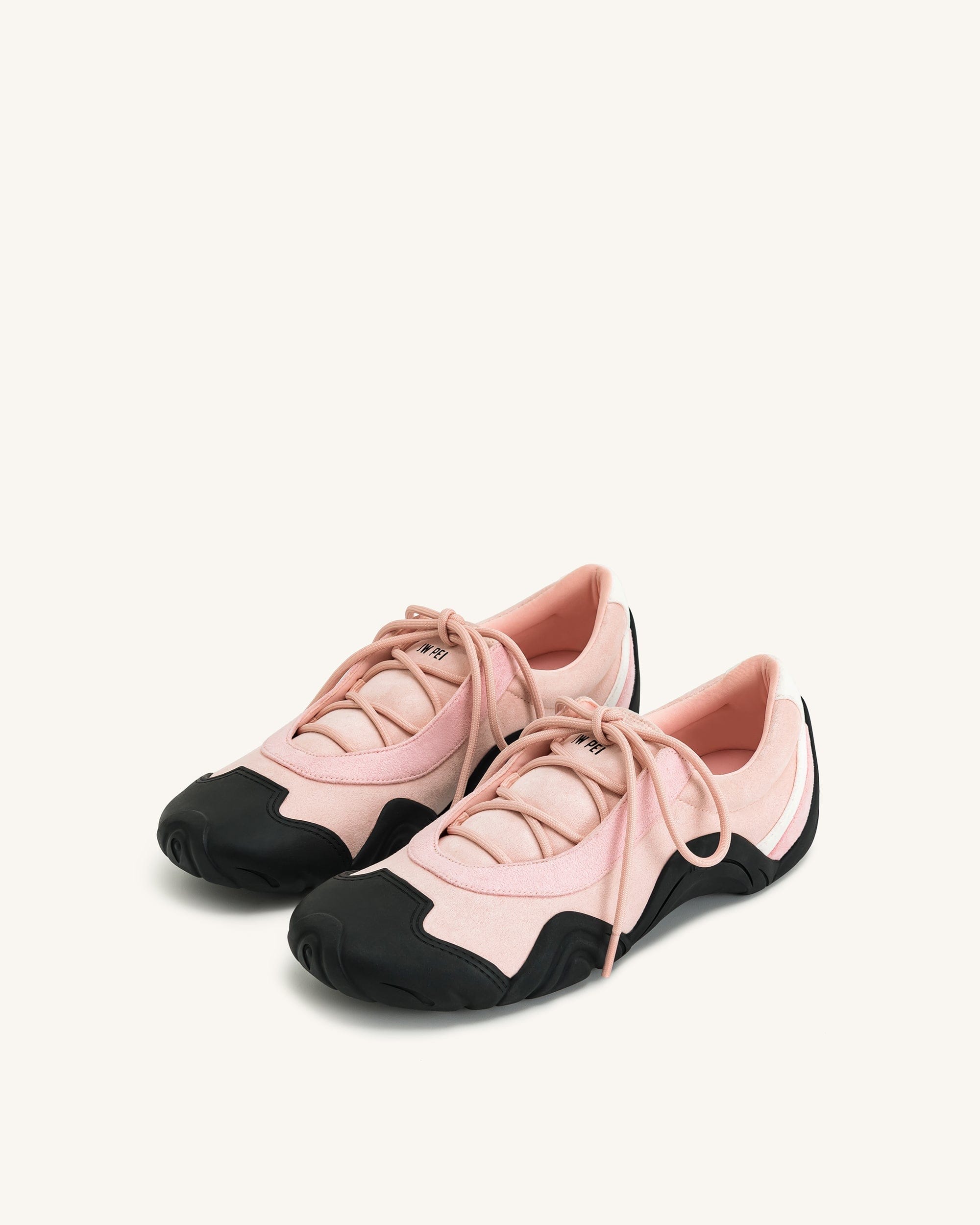 Jw Pei Caitlin Lace Up Ballerina Sneakers Pink