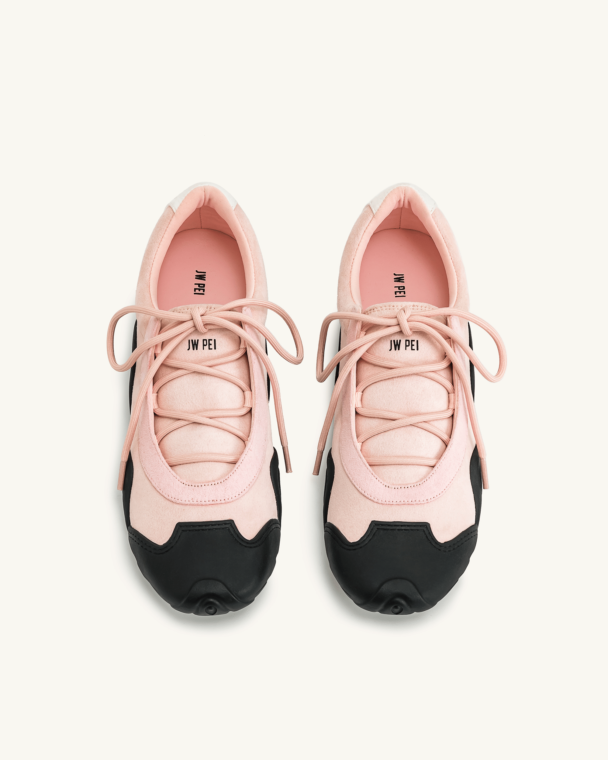 Jw Pei Caitlin Lace Up Ballerina Sneakers Pink