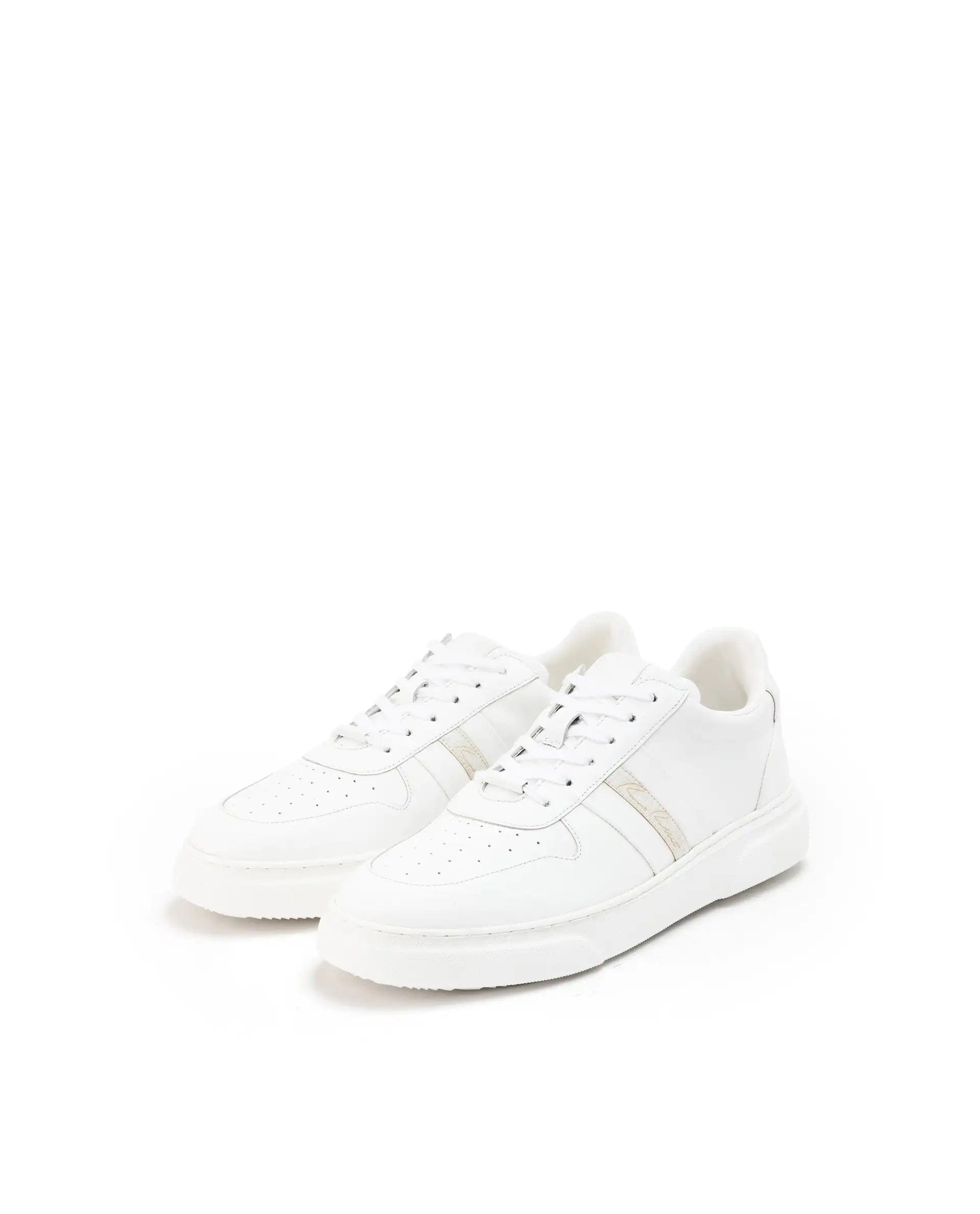 RAREZ Rare Rabbit Mens Polaris White Round Toe Low Top Lace - Up Sneaker Shoes