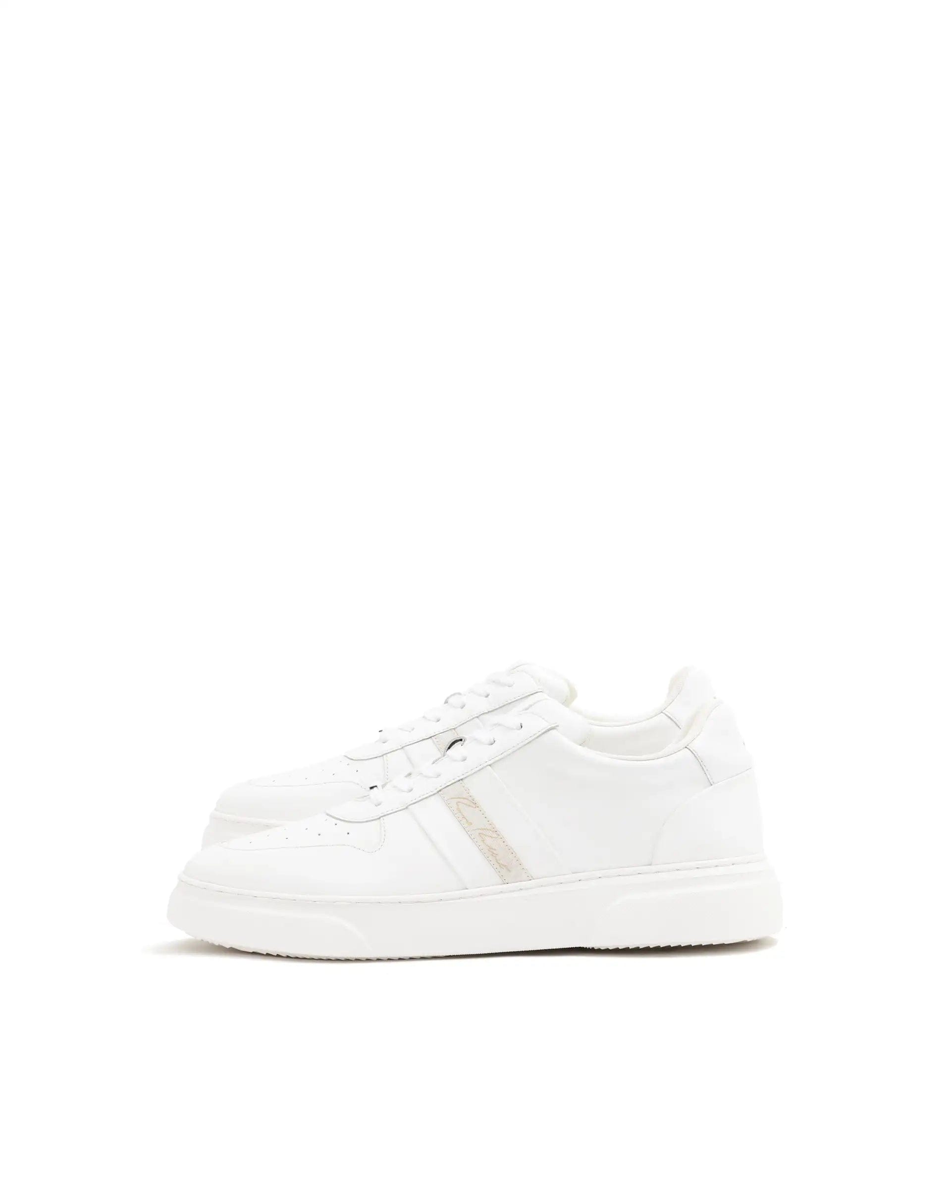RAREZ Rare Rabbit Mens Polaris White Round Toe Low Top Lace - Up Sneaker Shoes