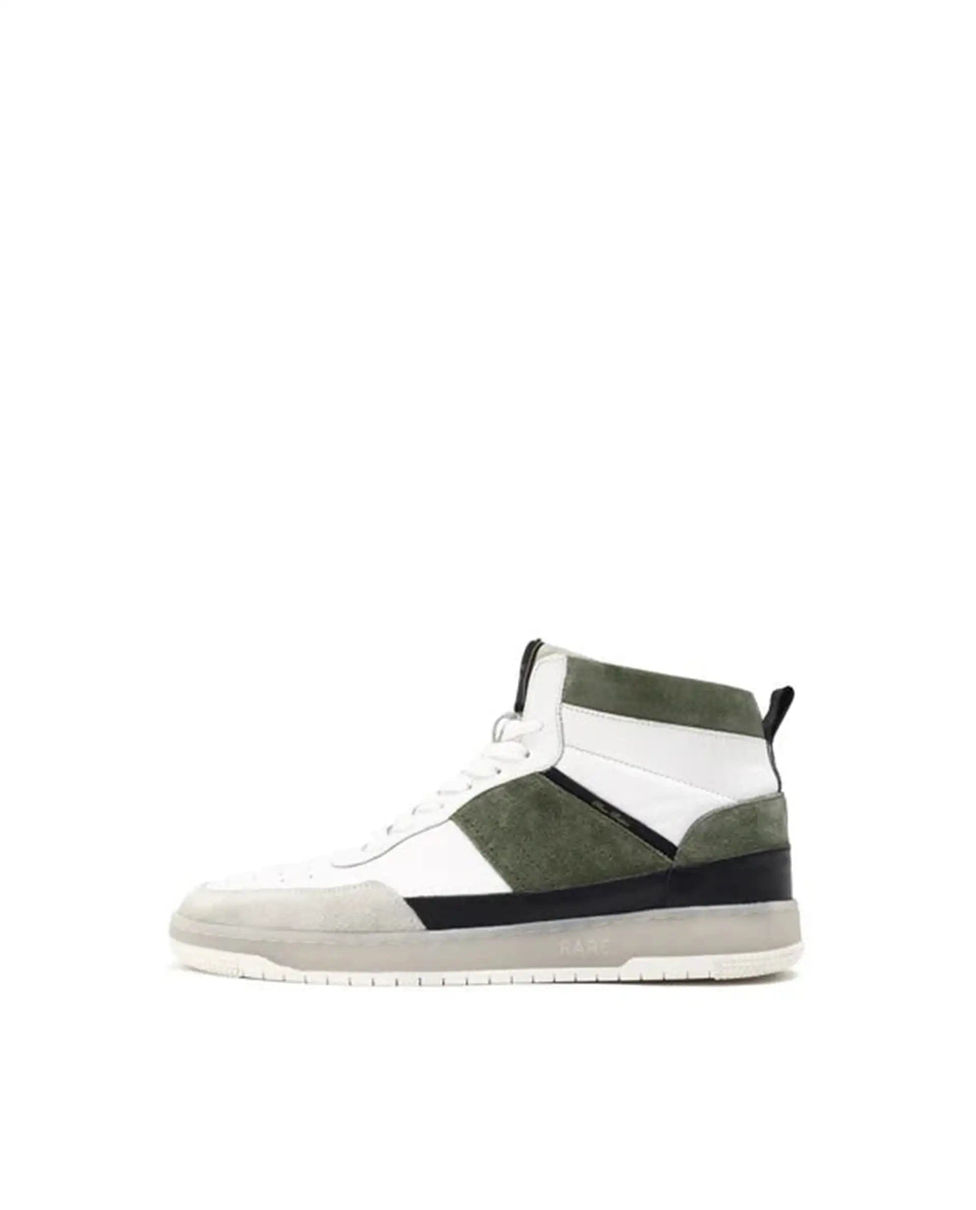 RAREZ Rare Rabbit Men's Horizon Green Suede And Leather High - Top Lace Up Sneaker Shoes