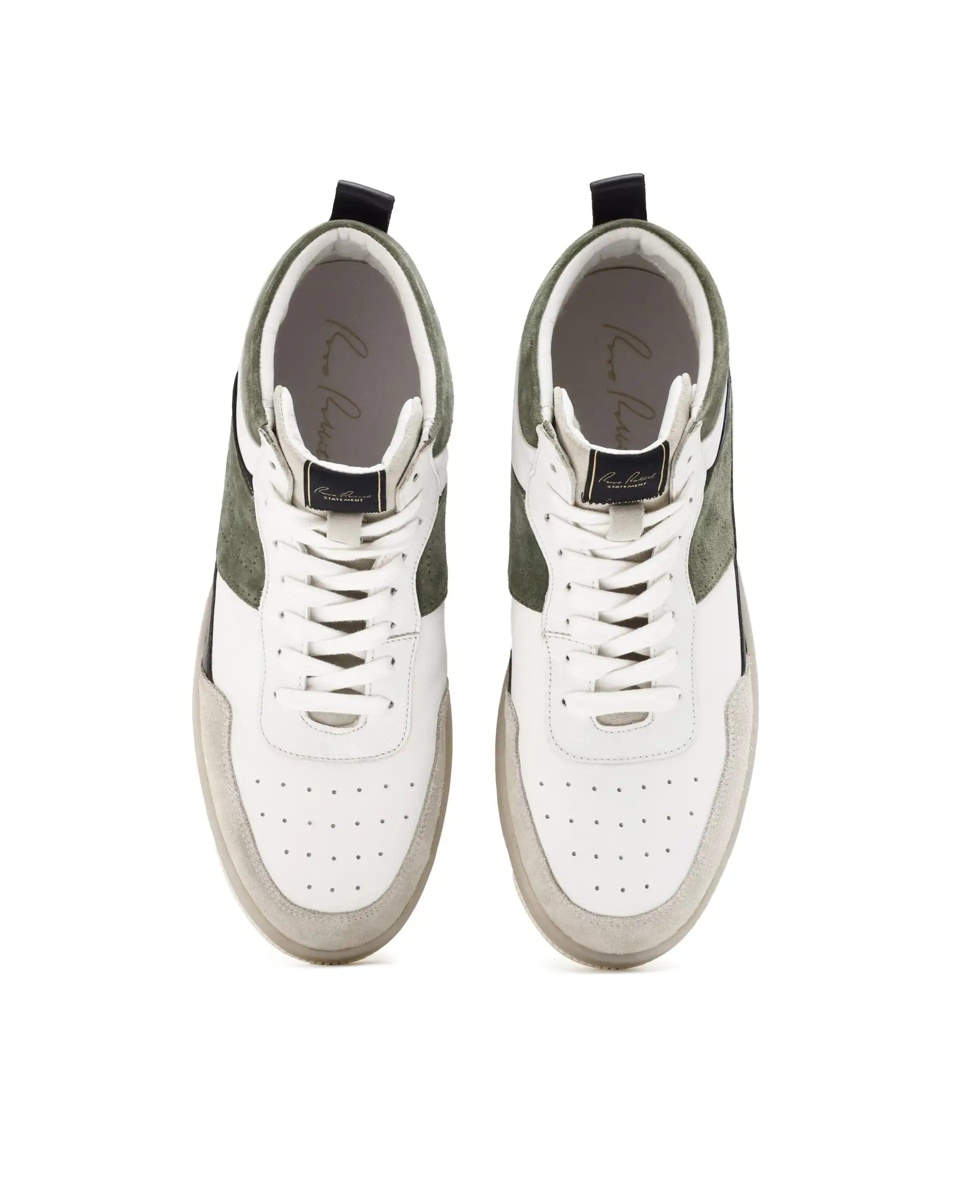 RAREZ Rare Rabbit Men's Horizon Green Suede And Leather High - Top Lace Up Sneaker Shoes