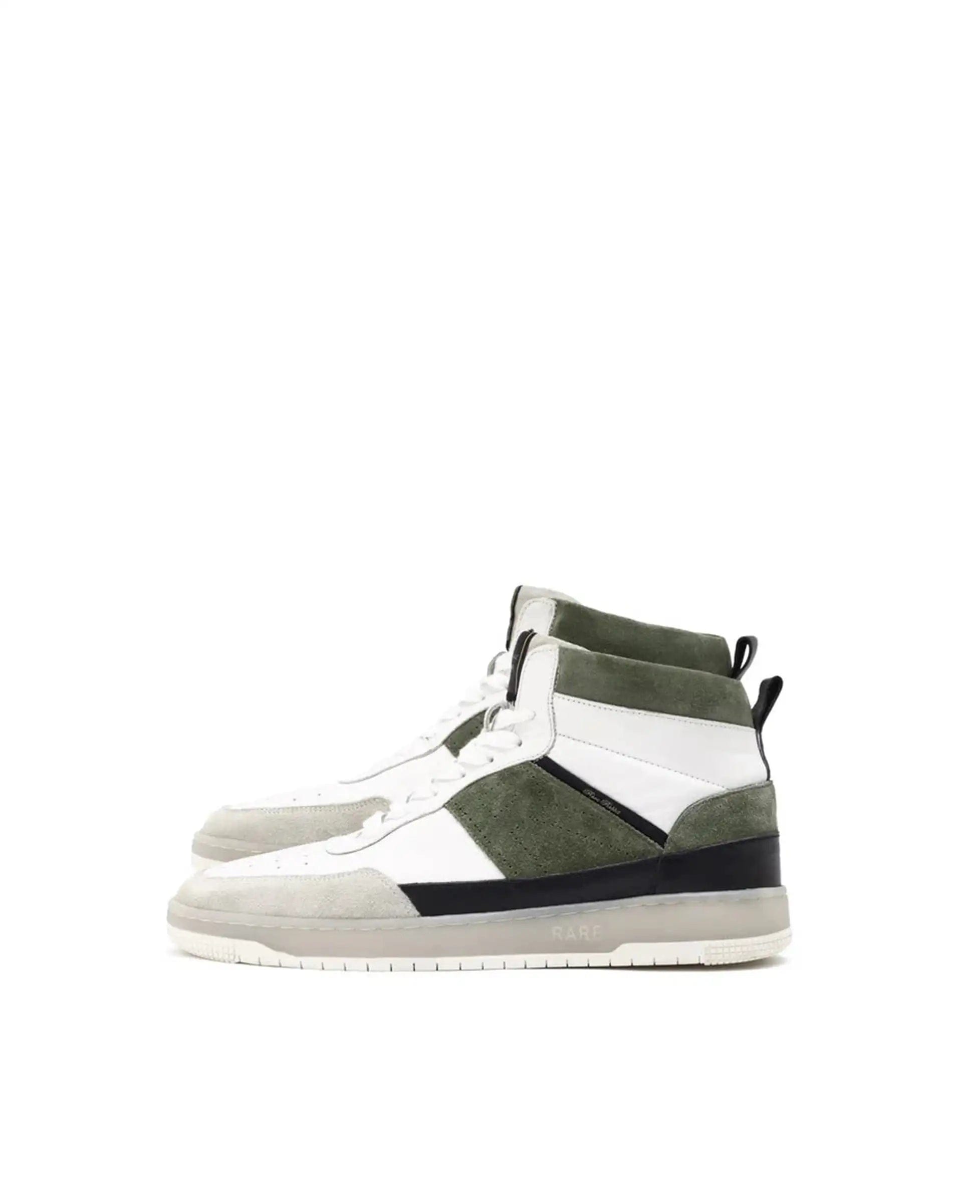 RAREZ Rare Rabbit Men's Horizon Green Suede And Leather High - Top Lace Up Sneaker Shoes