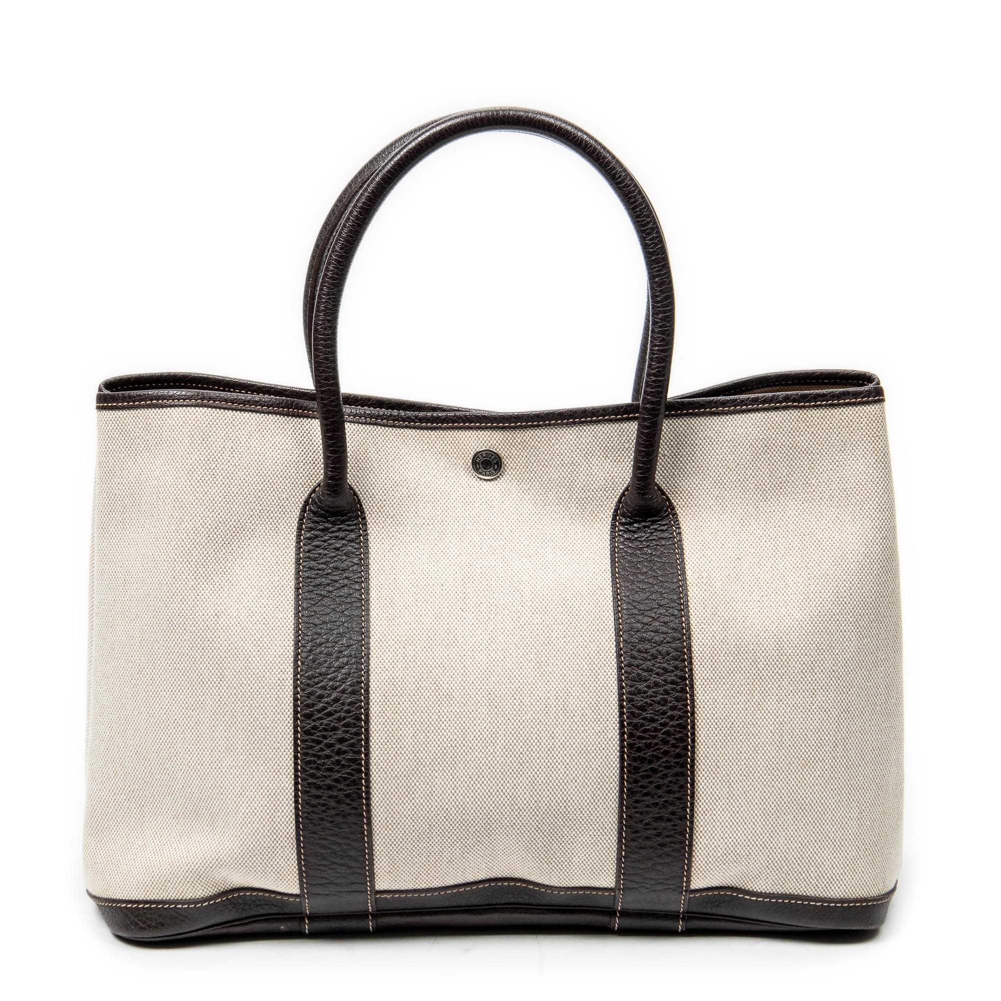 Hermès Beige/Brown Canvas Garden Party ABC2749
