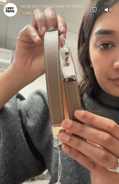 Hermès Kelly belt Etoupe and silver ALC3900