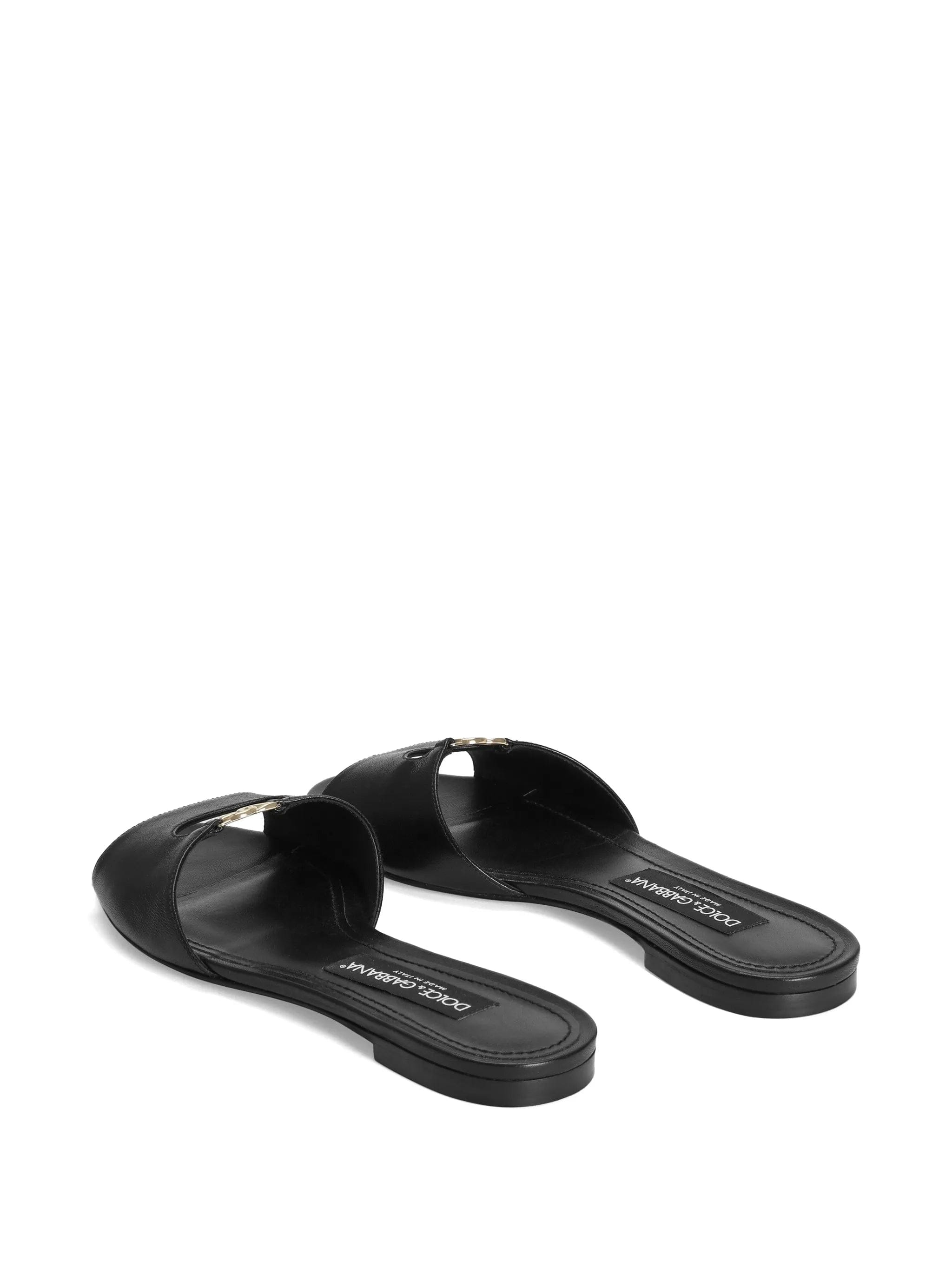 Dolce & Gabbana silk nappa leather flat slippers
