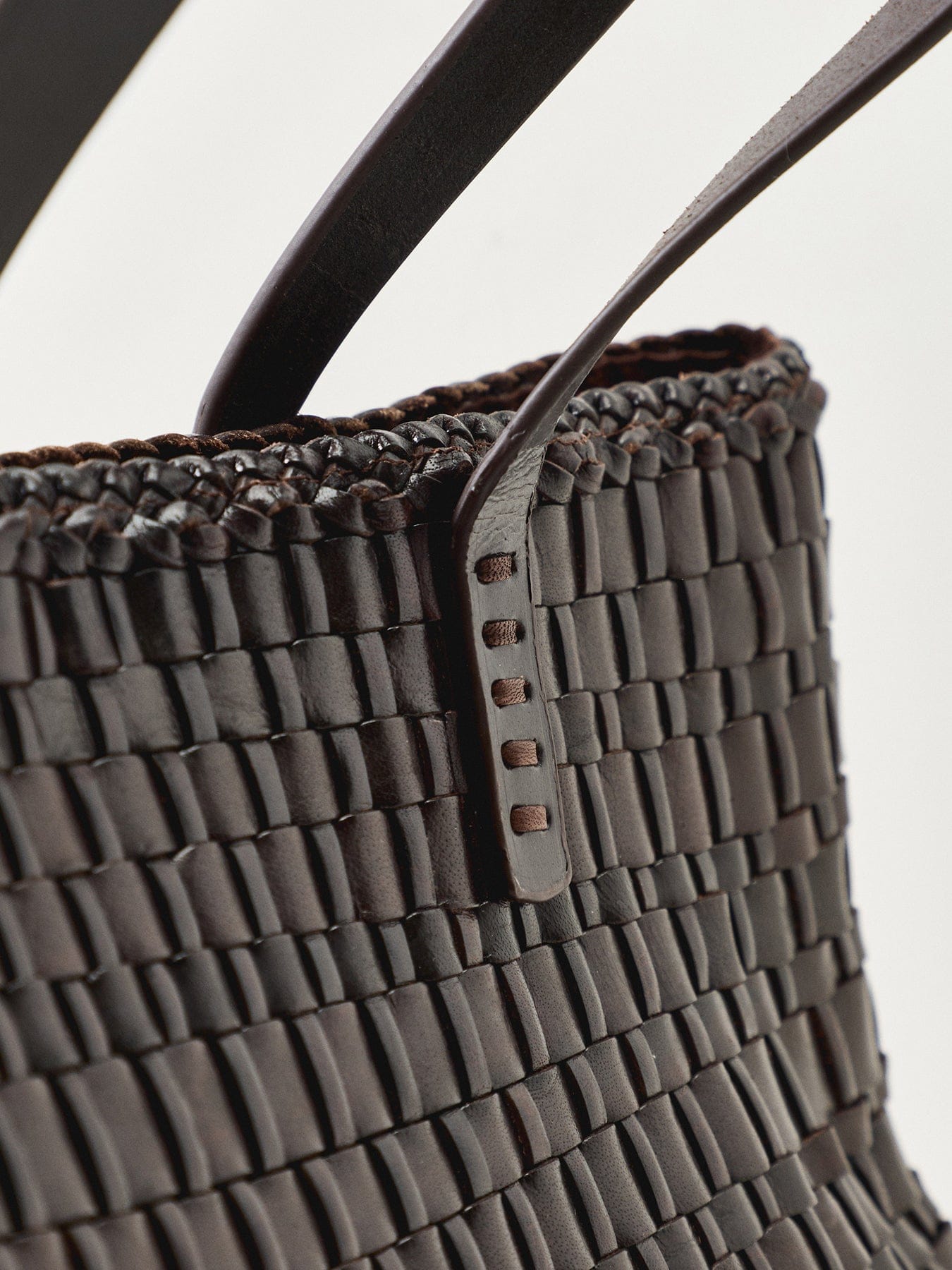 Dragon Diffusion Salvage Leather Shoulder Tote Brown