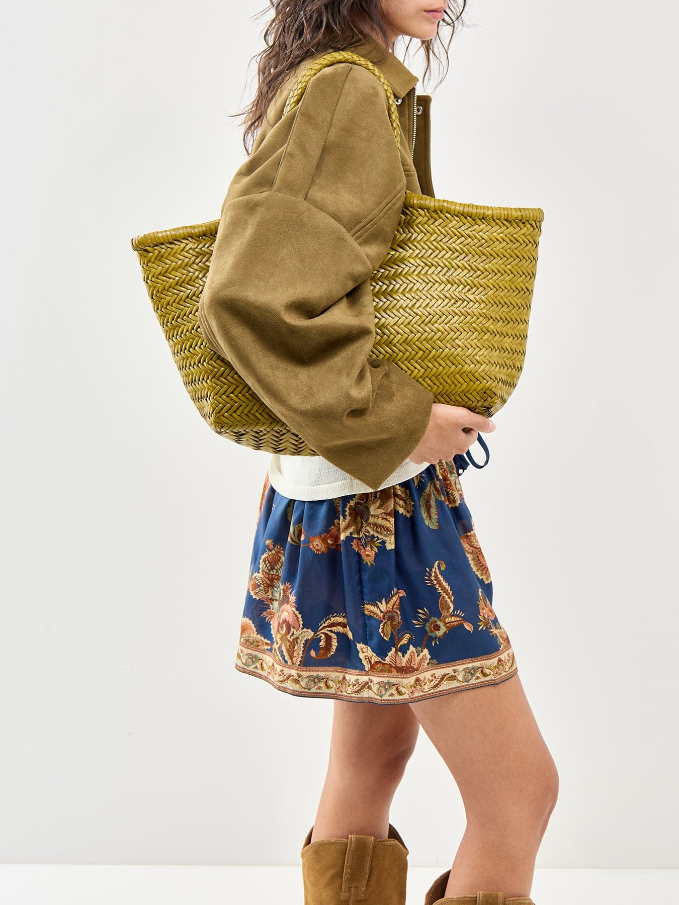 Dragon Diffusion Nantucket Basket Big Tote Green