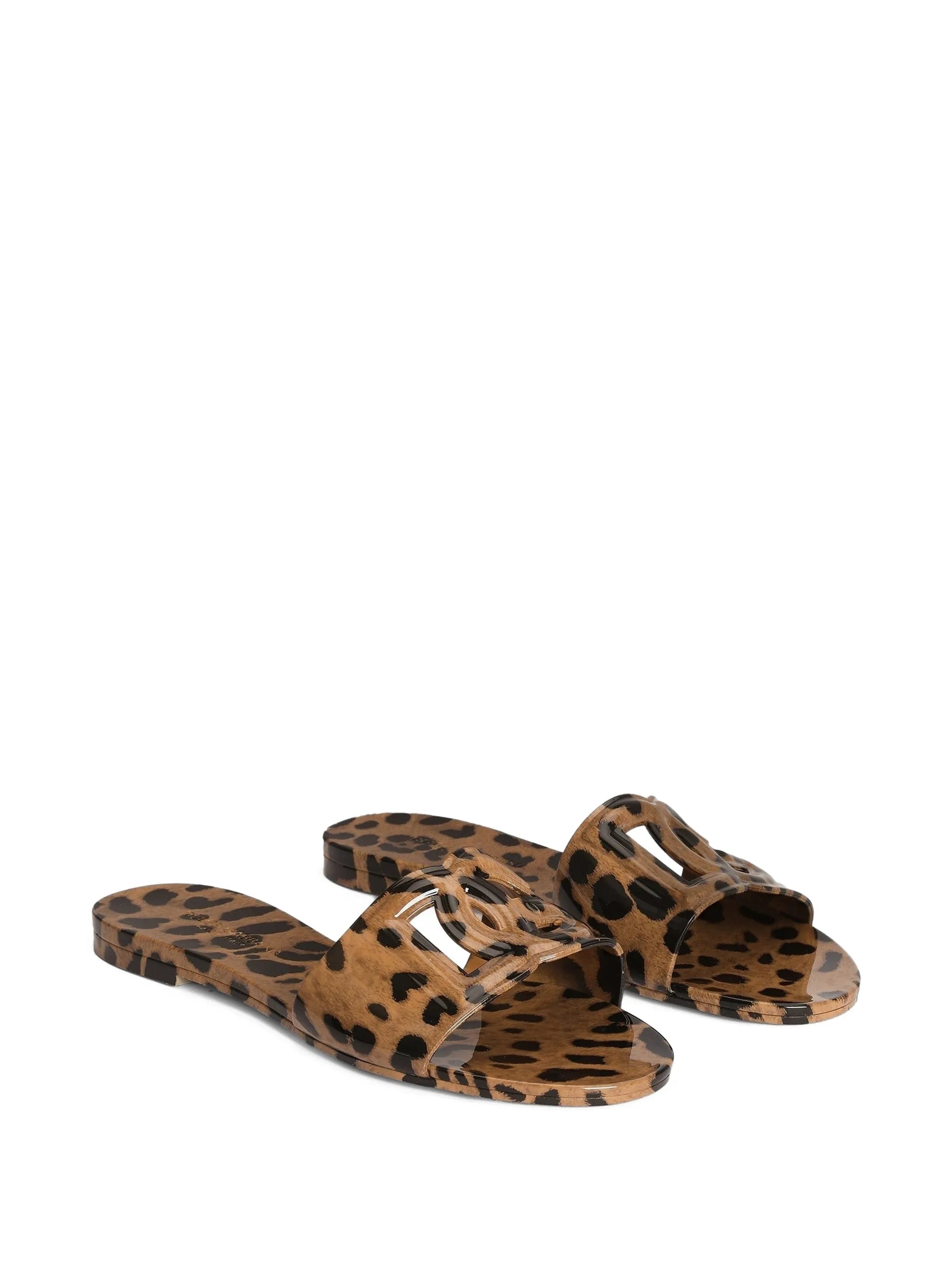 Dolce & Gabbana leo - print rubber beachwear slides