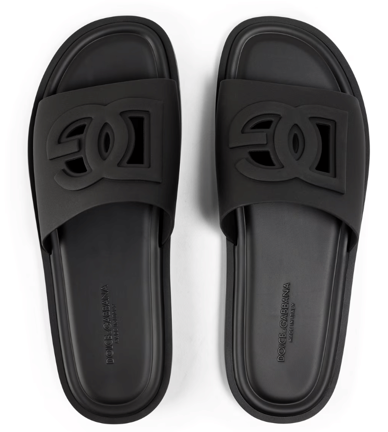 Dolce & Gabbana Dolce and Gabbana DG Rubber Cut Slide Sn63