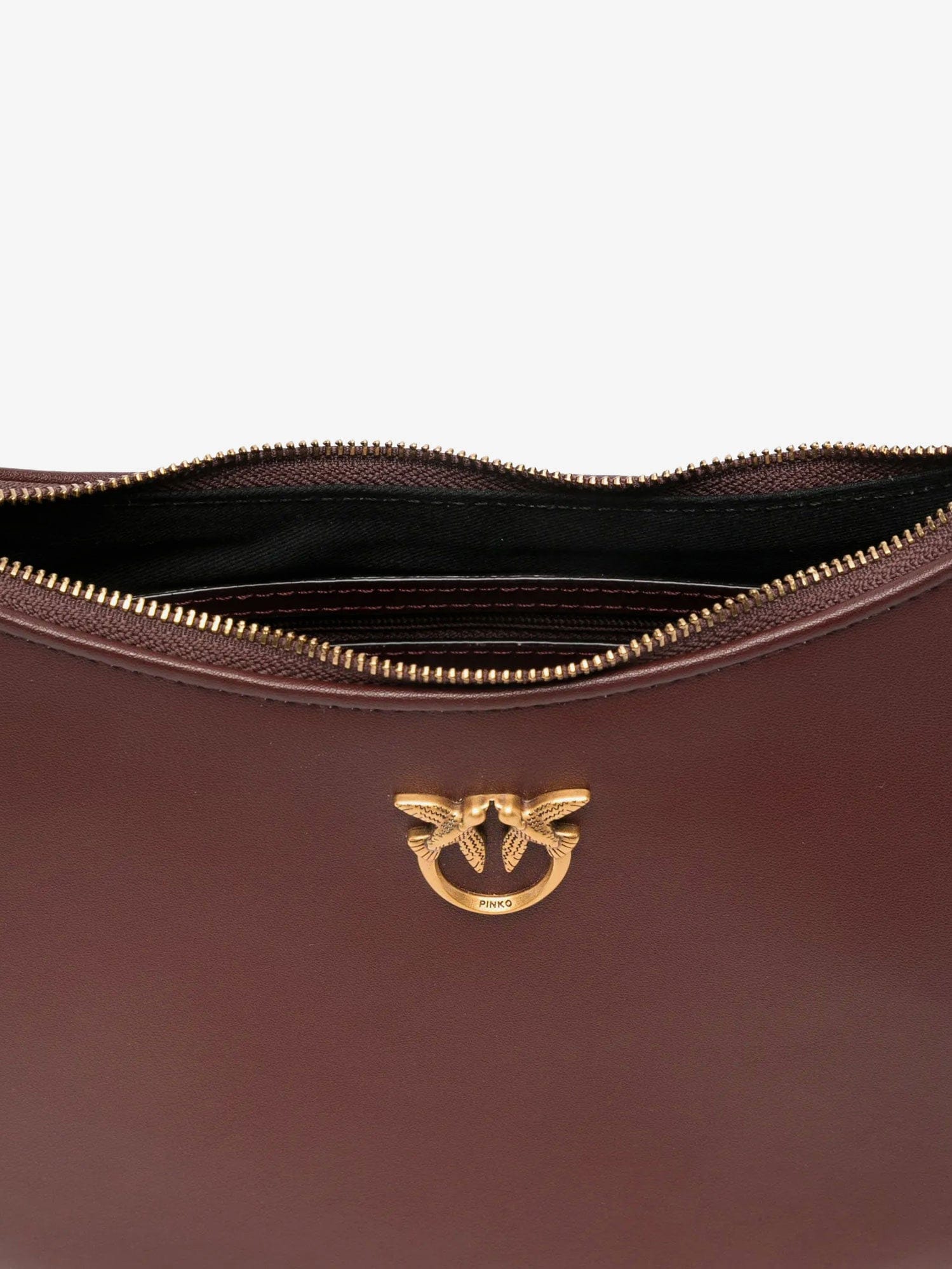 PINKO Half Moon Mini leather crossbody bag