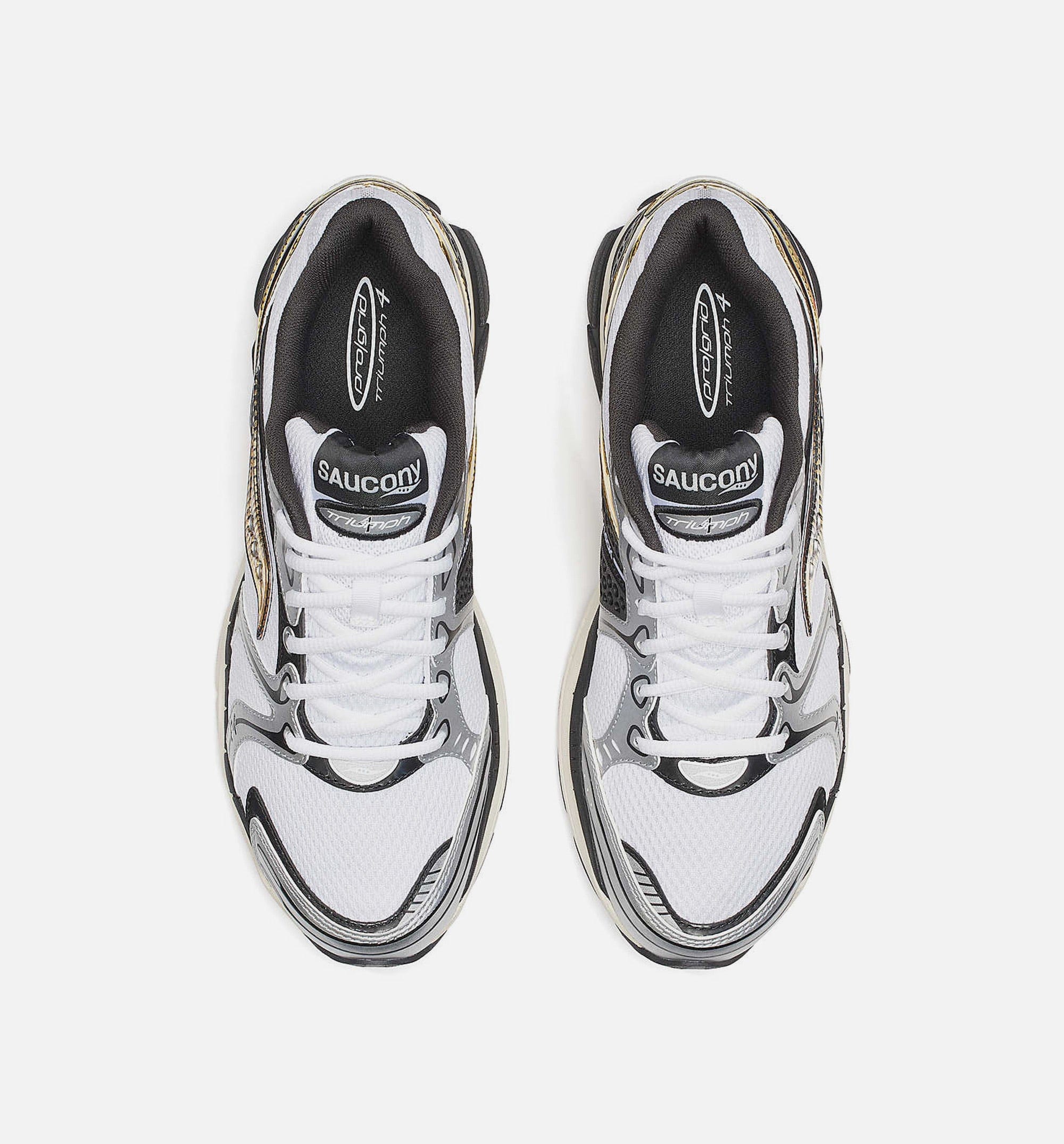 Saucony Triumph 4 Mens Lifestyle Shoe - White/Gold