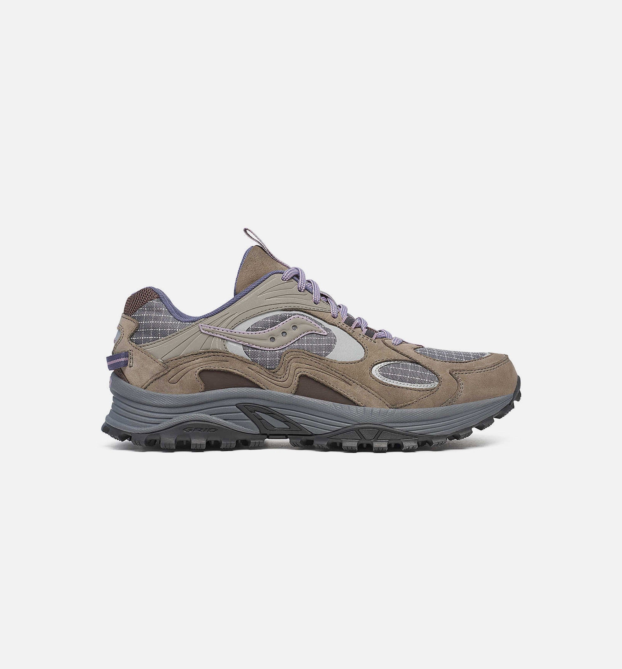 Saucony Grid Aura x Mens Lifestyle Shoe - Dark Grey/Mud