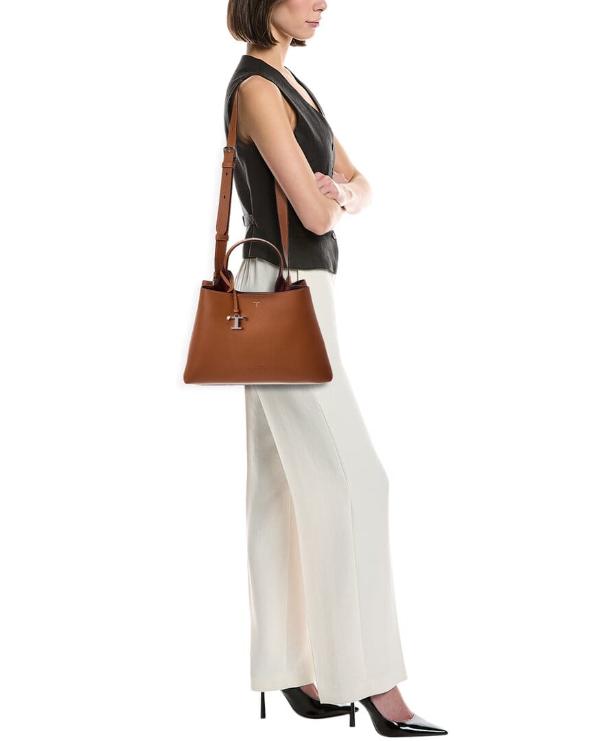 Tod's T Lock Small Leather Tote