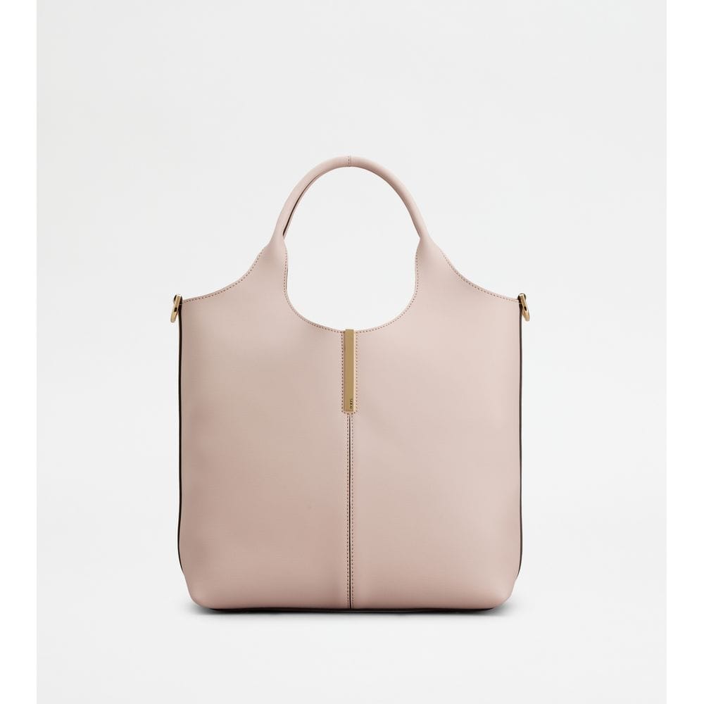 Tod's Tods Tote Shopping Bag In Leather Small Pink