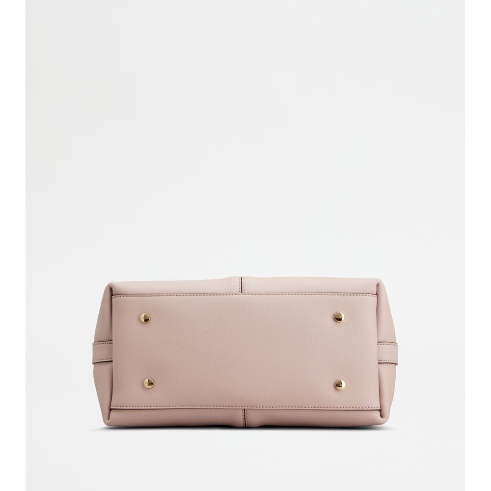 Tod's Tods Tote Shopping Bag In Leather Small Pink