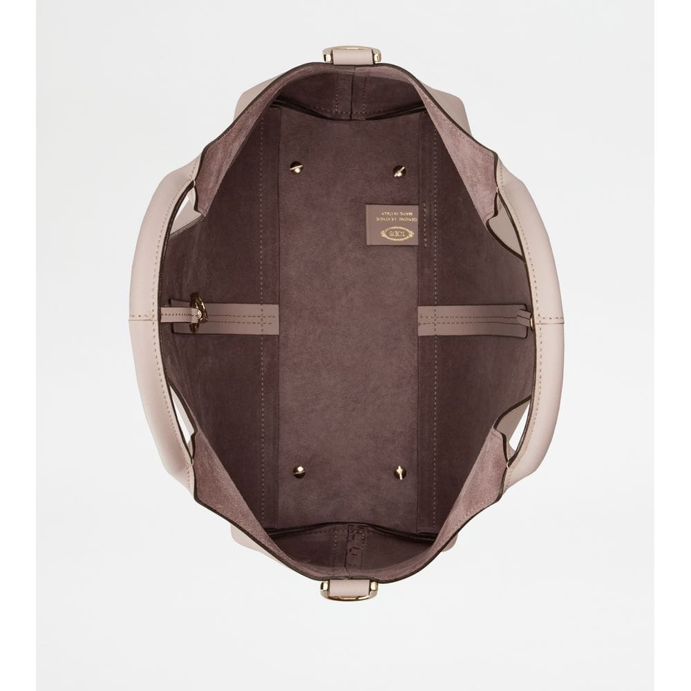 Tod's Tods Tote Shopping Bag In Leather Small Pink