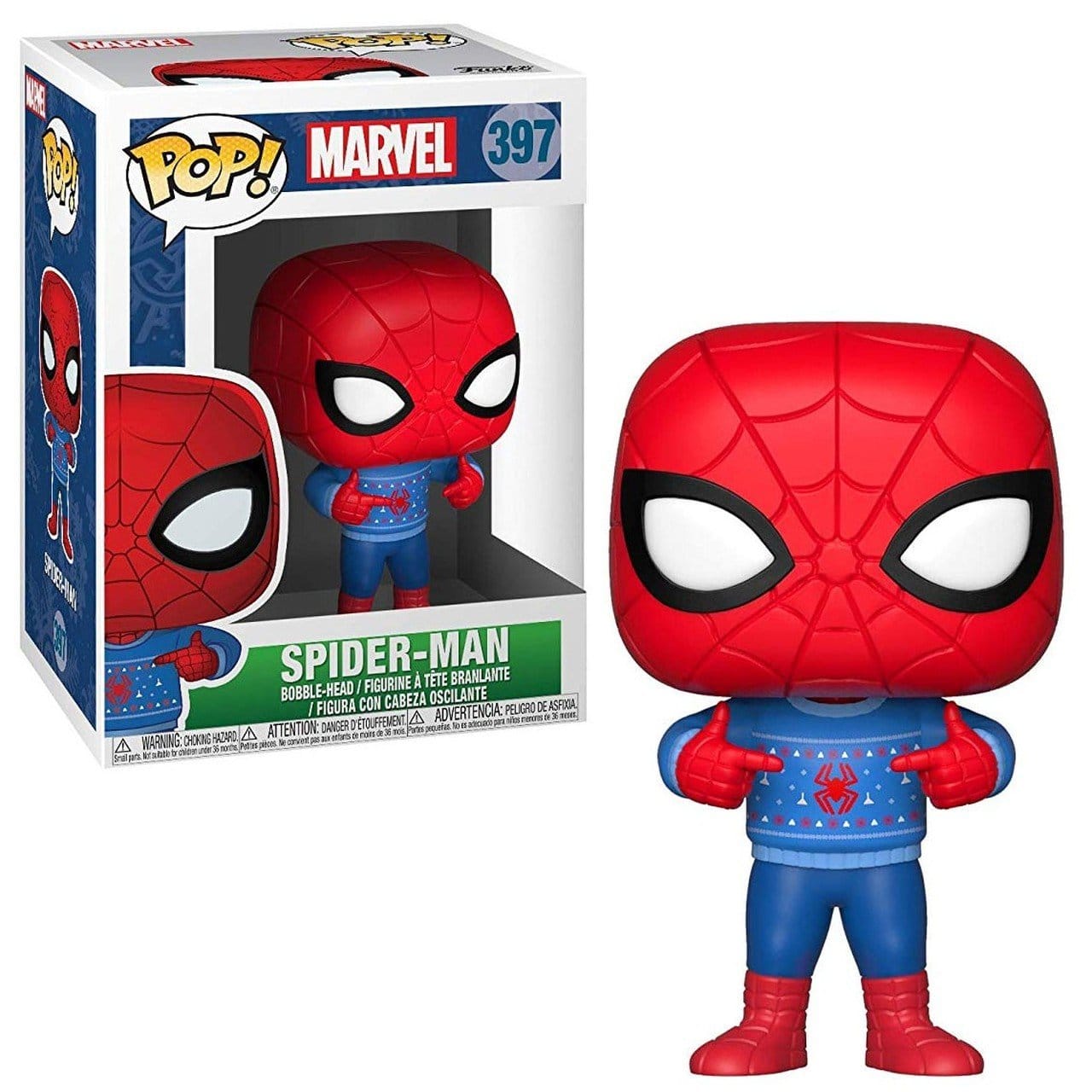 Funko Pop! Marvel Spider Man in Christmas Sweater #397