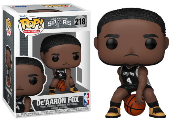 Funko Pop! De'Aaron Fox, San Antonio Spurs, NBA 218 Vinyl Figure in PopShield Protector