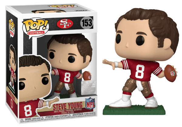 Funko Pop! Steve Young, San Francisco 49ers, NFL 153 Vinyl Figure in PopShield Protector