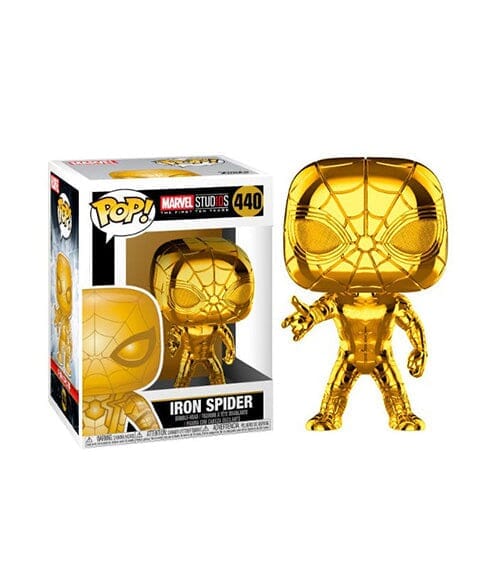 Funko (Light Box Damage) Marvel Studio's 10th Anniversary Iron Spider Gold Chrome Funko Pop! #440
