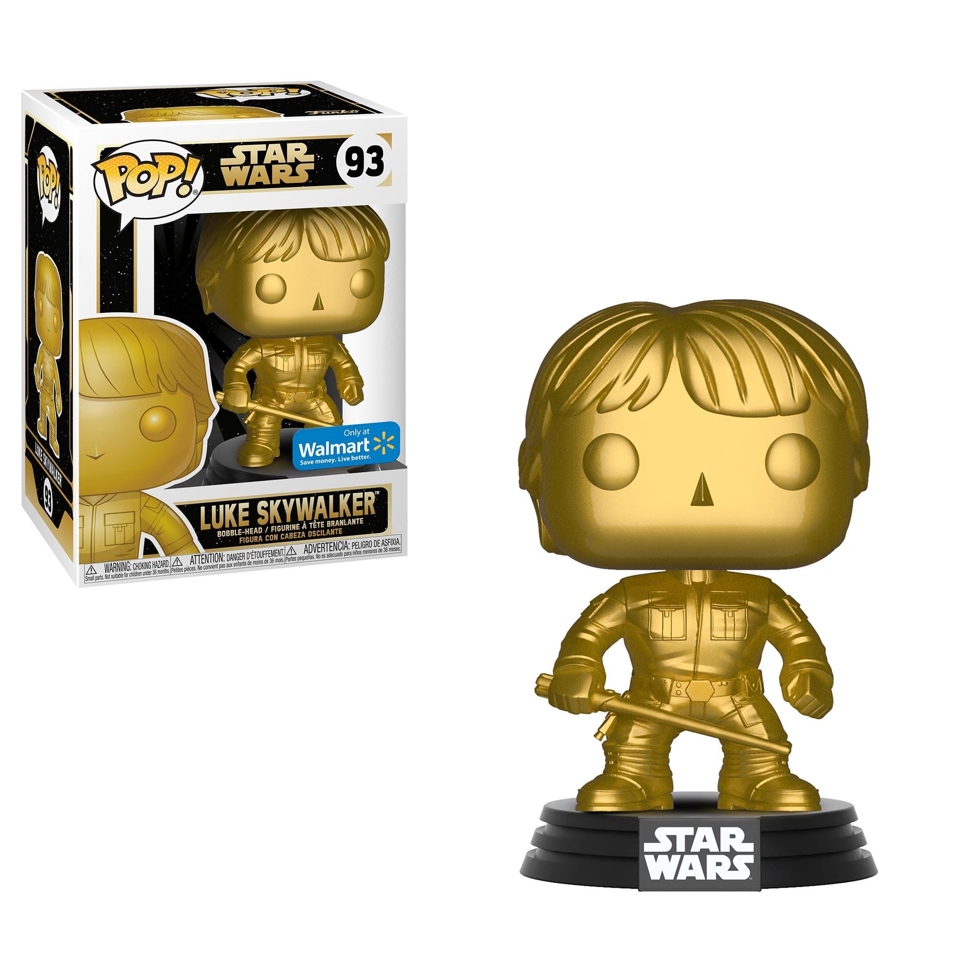 Funko (Box Damage) Funko Pop! Star Wars Luke Skywalker #93 Gold Exclusive