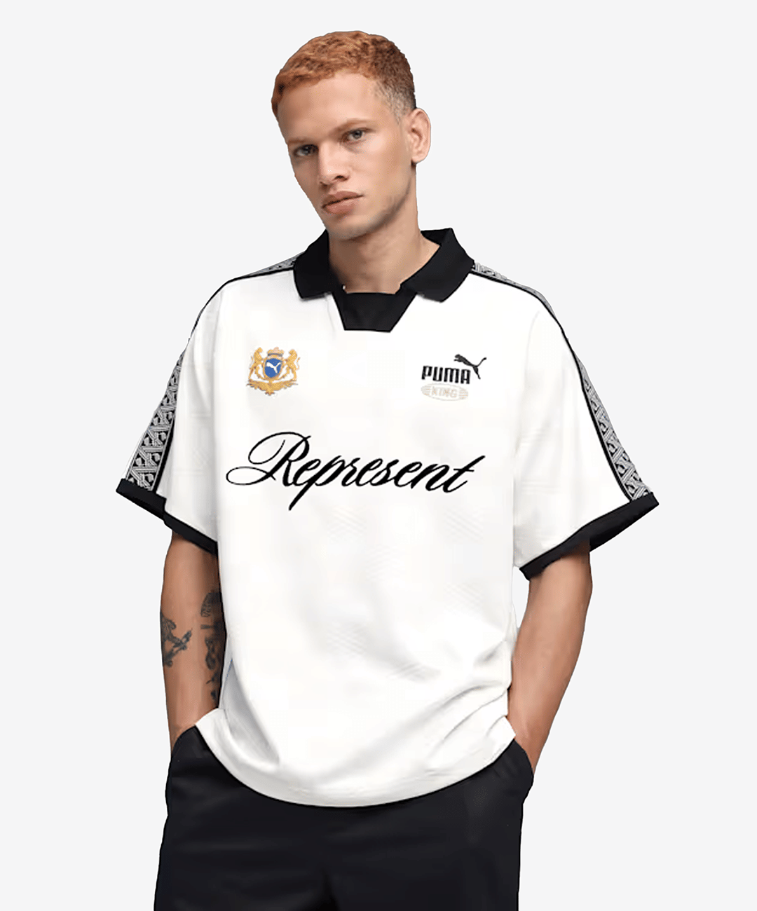 PUMA | x REPRESENT KING RELAXED FIT JERSEY { SHOJI - AOP