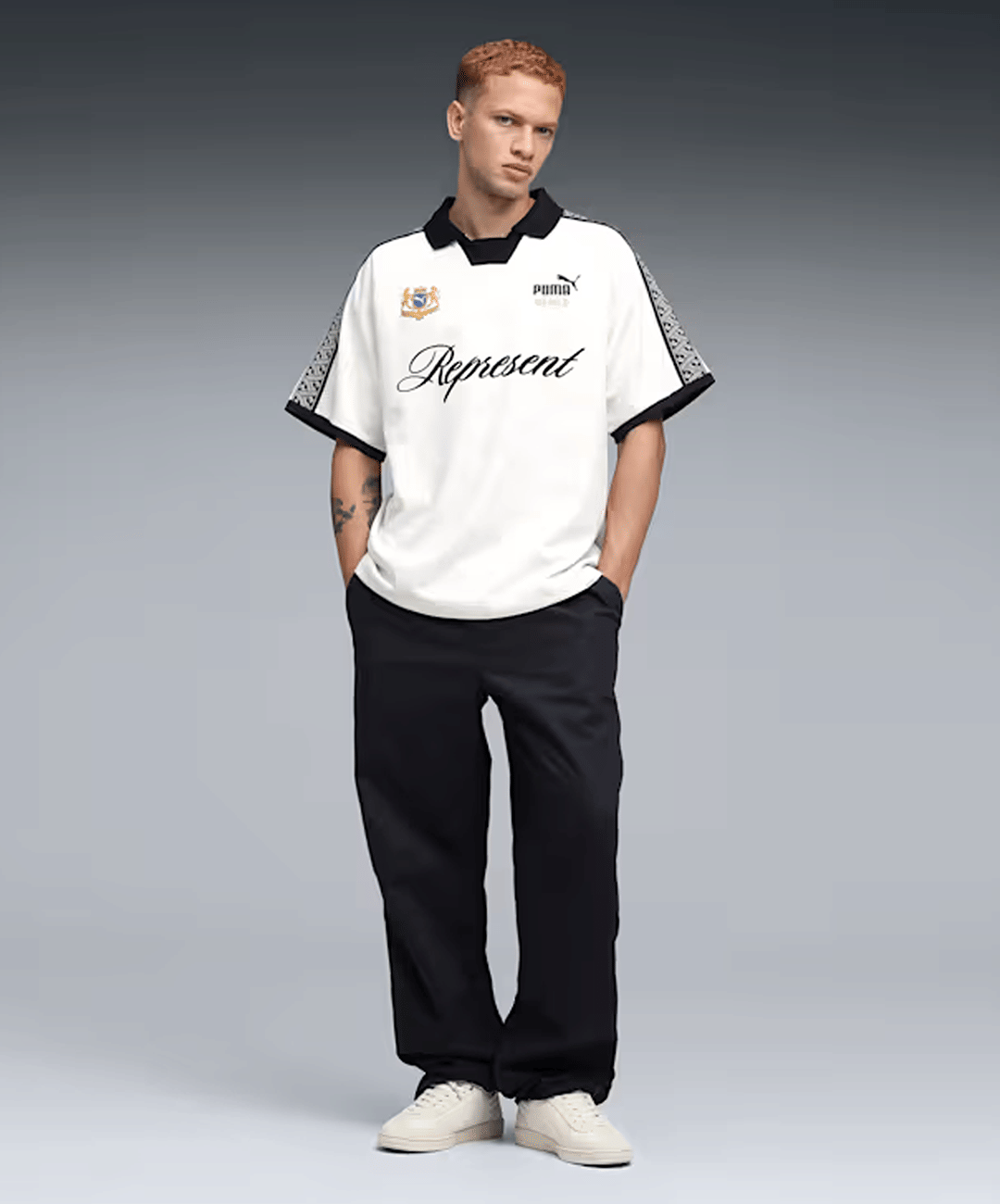 PUMA | x REPRESENT KING RELAXED FIT JERSEY { SHOJI - AOP