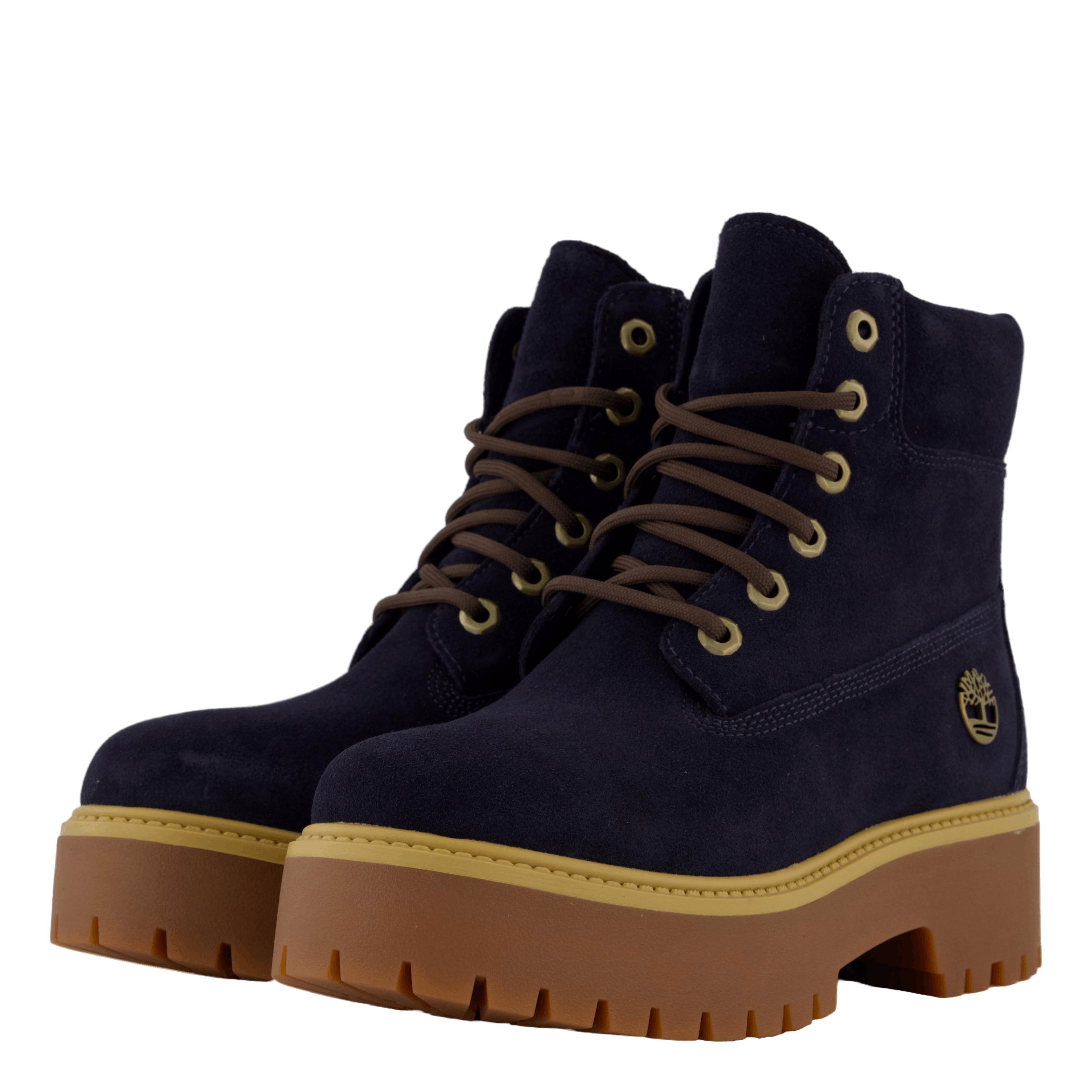Timberland Stone Street 6 Inch Lace Up Wa Dark Blue Suede