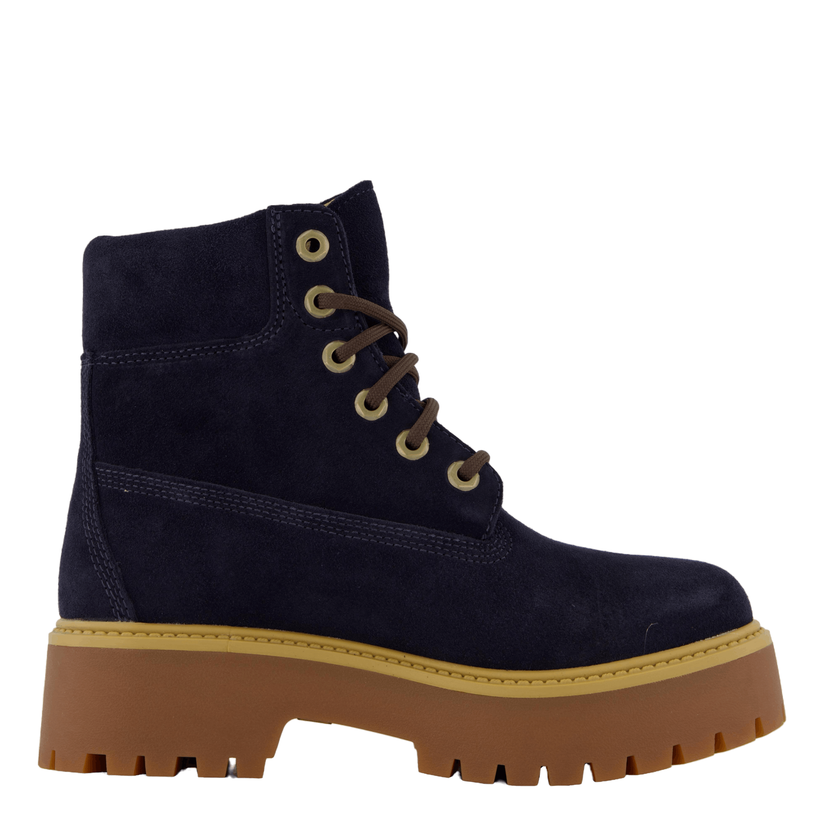 Timberland Stone Street 6 Inch Lace Up Wa Dark Blue Suede