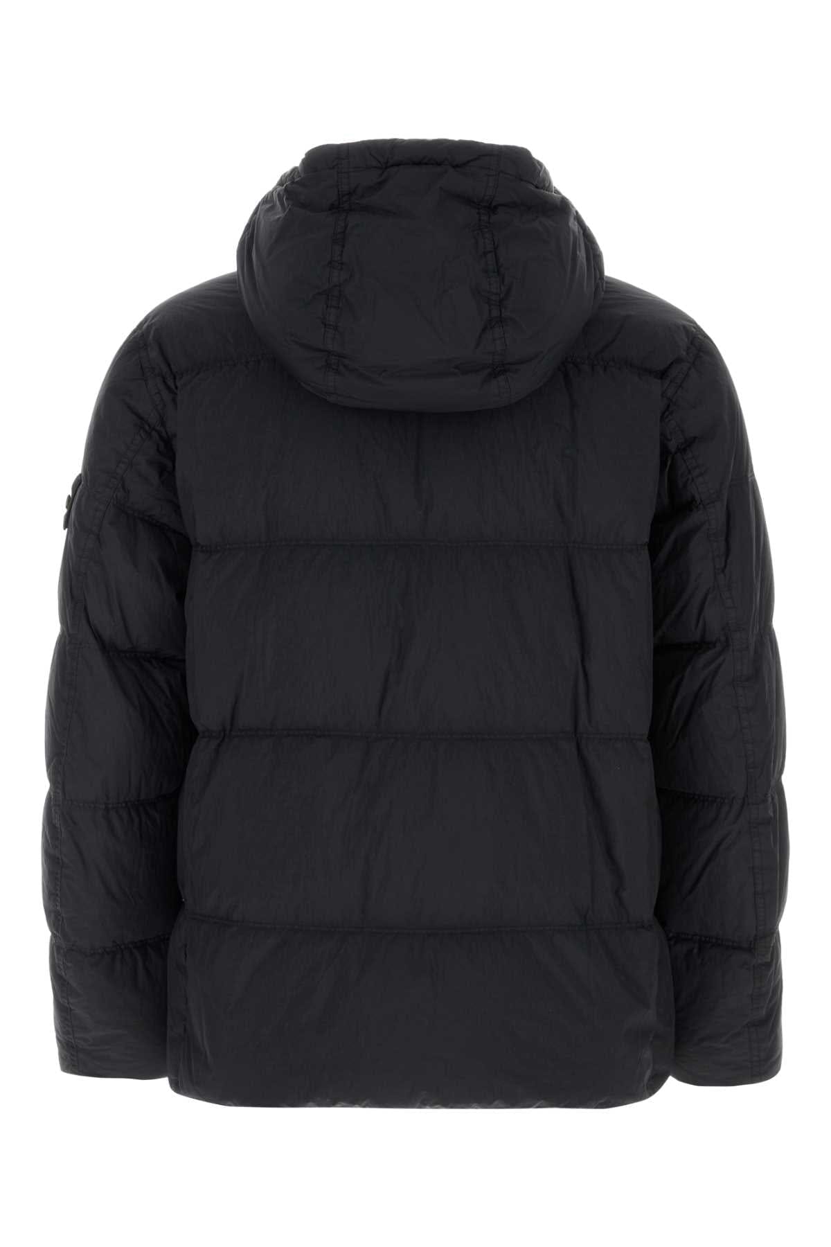 Stone Island Down - Filled Hooded Down Jacket — Black