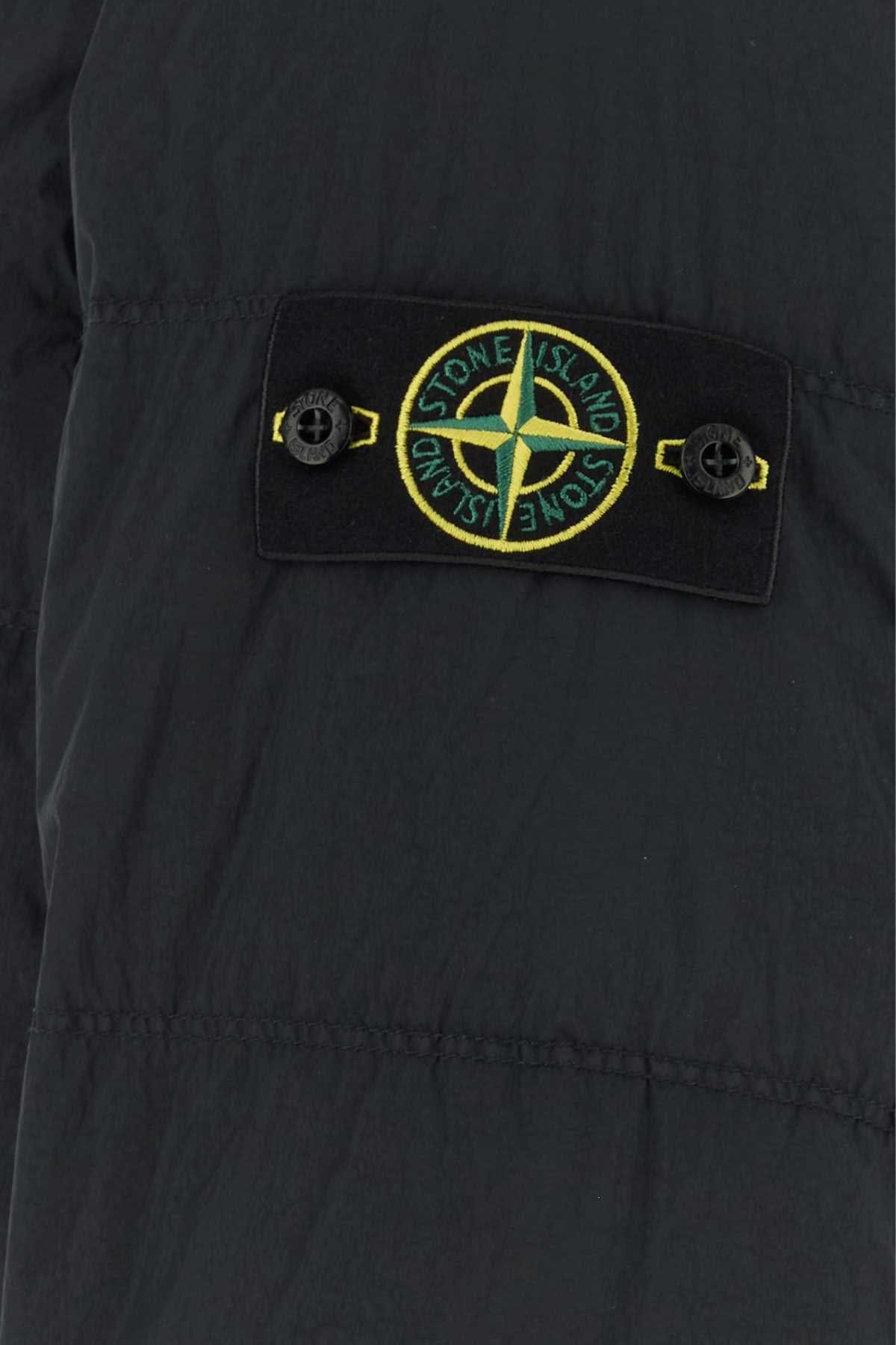 Stone Island Down - Filled Hooded Down Jacket — Black