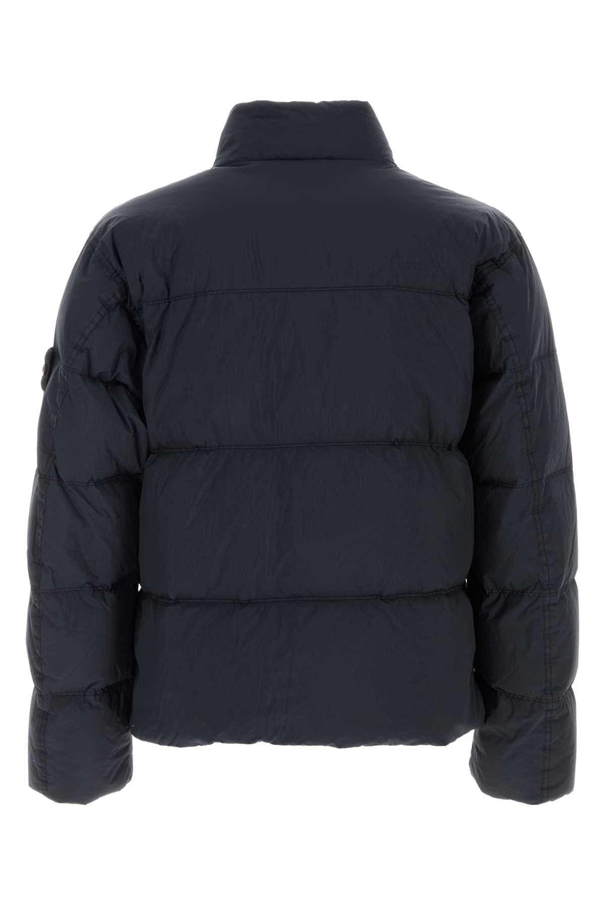 Stone Island Quilted Down Down Jacket — Navy