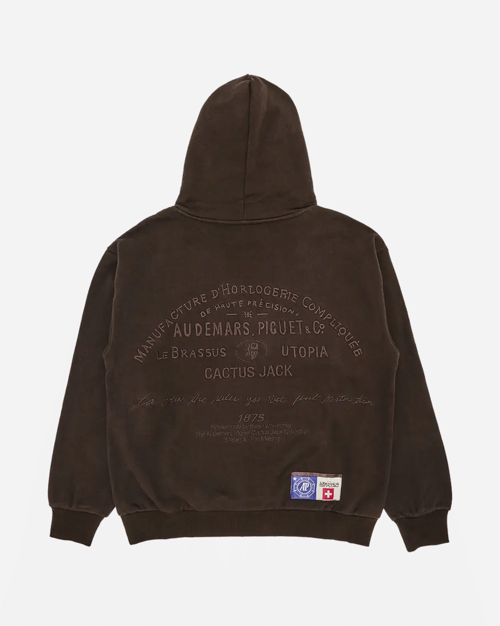 TRAVIS SCOTT CACTUS JACK x AUDEMARS PIGUET EMBLEM HOODIE BROWN