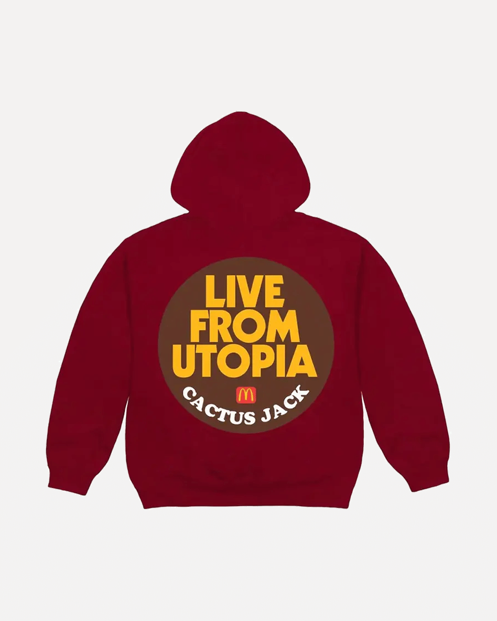 TRAVIS SCOTT x MCDONALDS CACTUS JACK LIVE FROM UTOPIA HOODIE CARDINAL