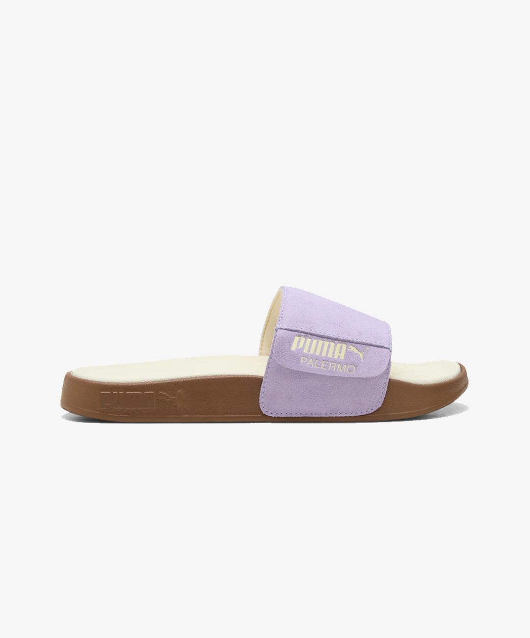 PUMA | LEADCAT 2.0 PALERMO FOIL SLIDES { LIGHT LAVENDER - BUTTERCREAM - GUM