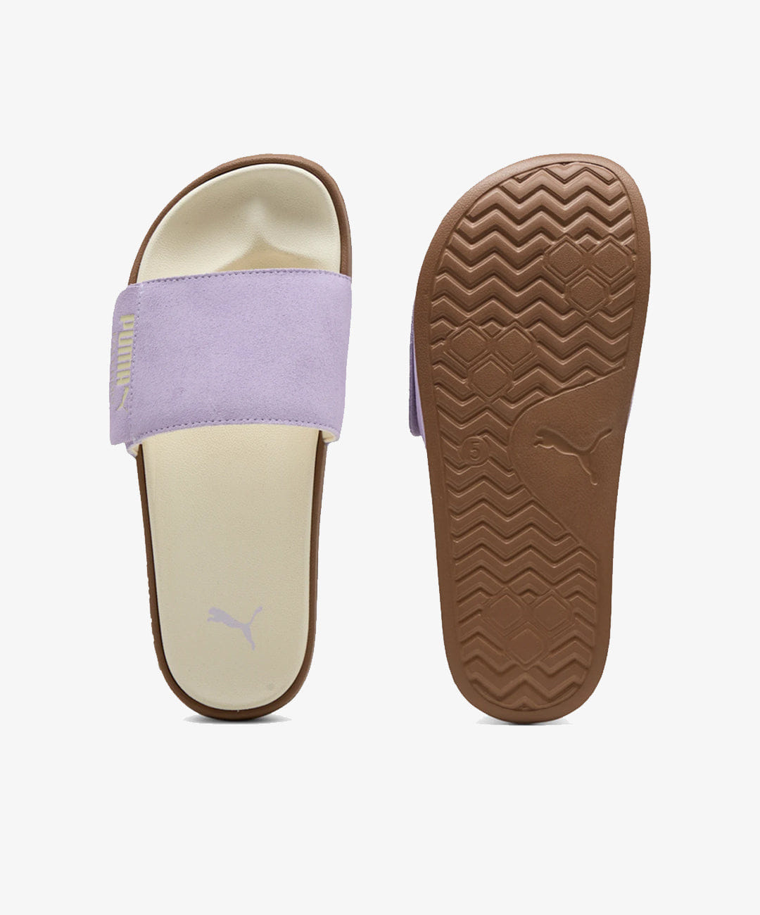 PUMA | LEADCAT 2.0 PALERMO FOIL SLIDES { LIGHT LAVENDER - BUTTERCREAM - GUM