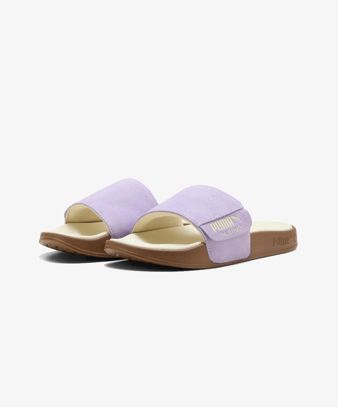PUMA | LEADCAT 2.0 PALERMO FOIL SLIDES { LIGHT LAVENDER - BUTTERCREAM - GUM