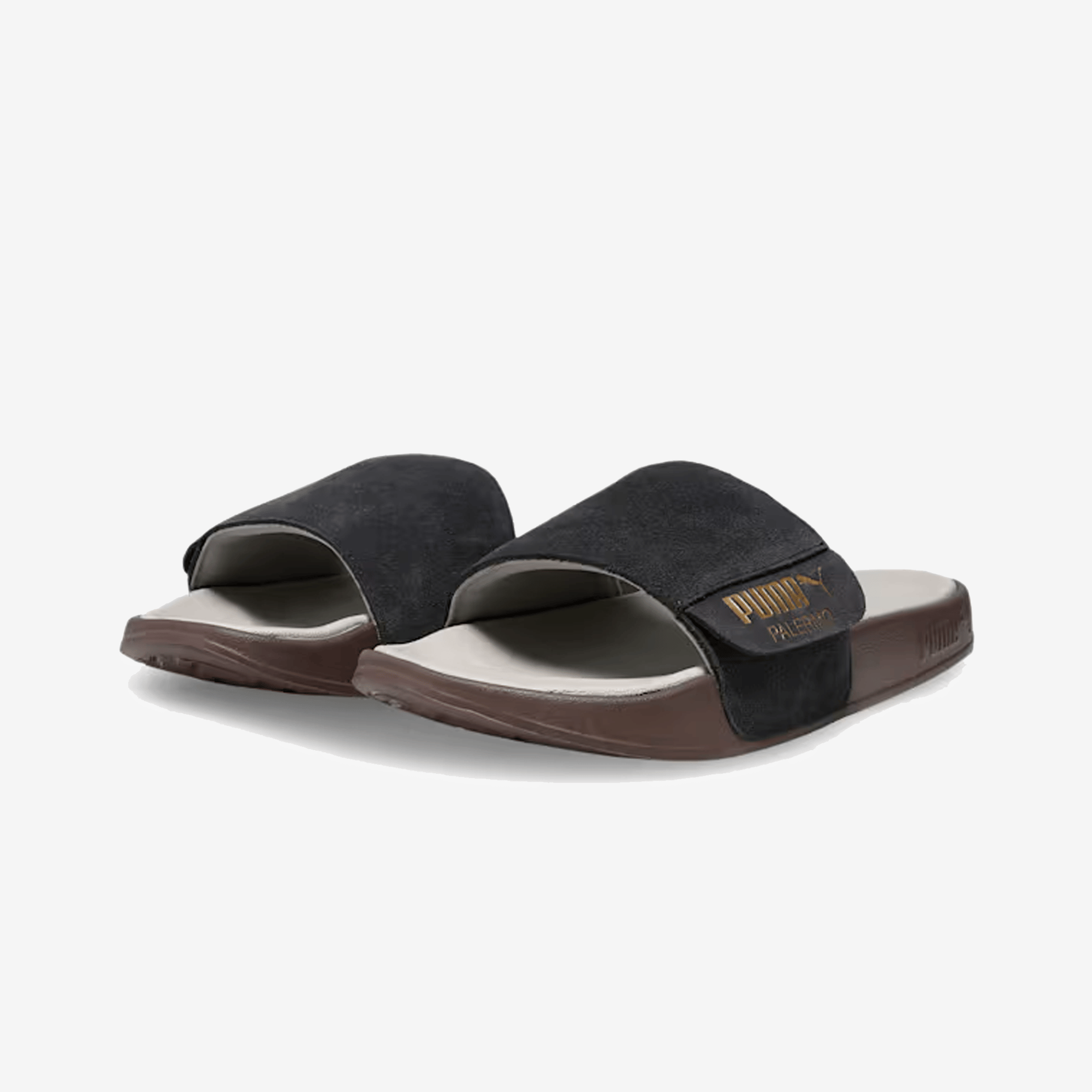 Puma | LEADCAT 2.0 PALERMO FOIL SLIDES { DUSKY GRAY/DESERT DUST GUM